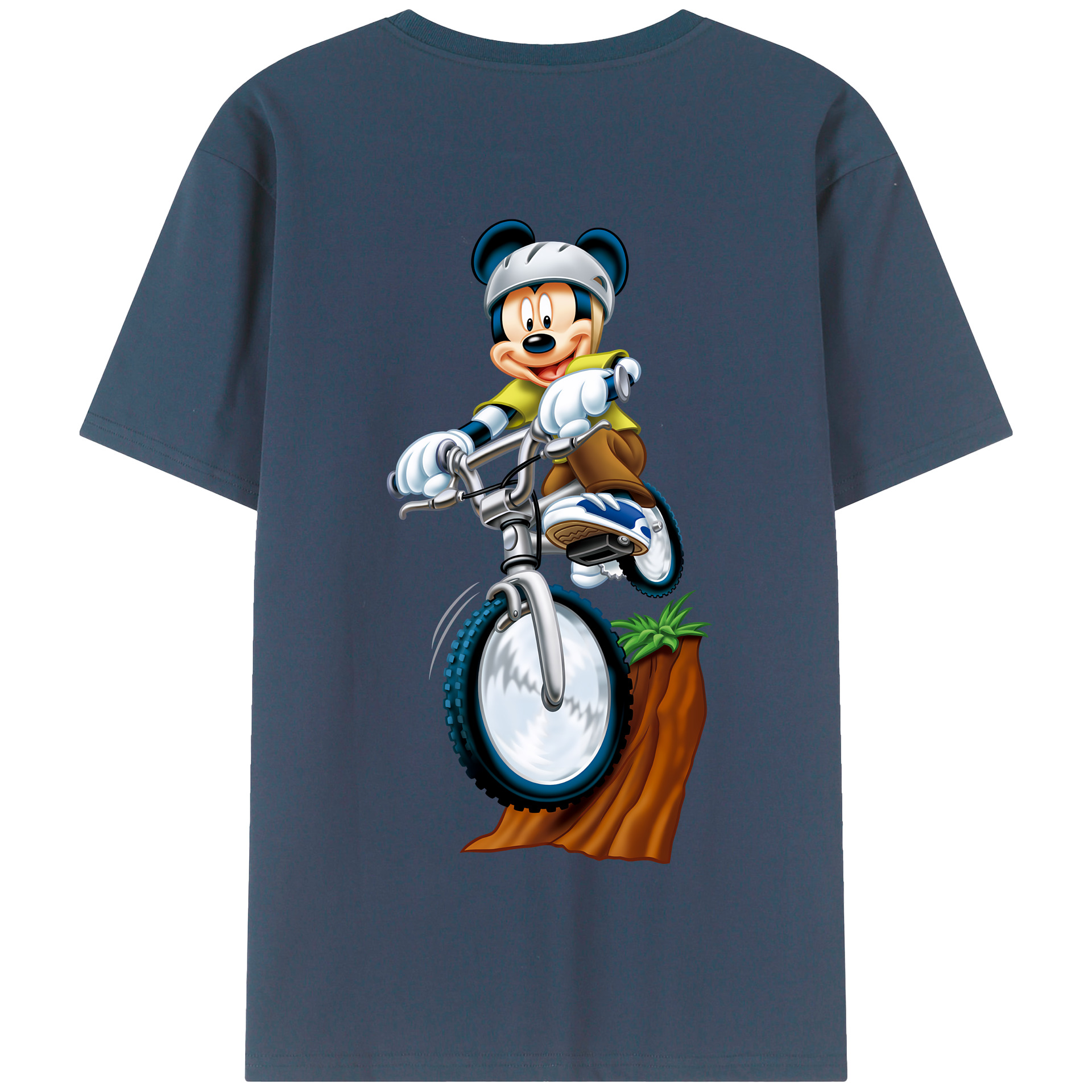 （画像用） ミッキーマウス Mickey Mouse 綿100％半袖Tシャツ（背面プリント）