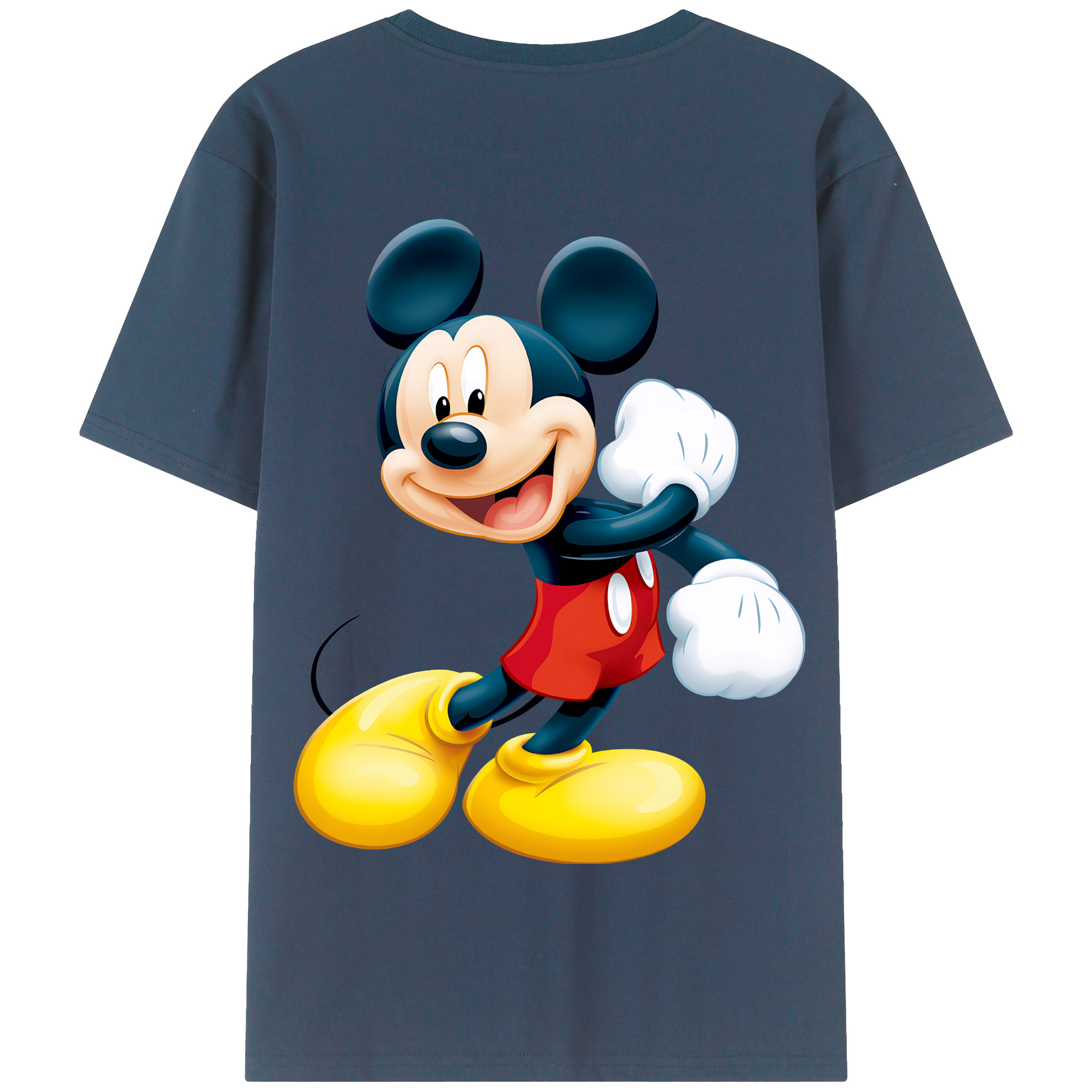 （画像用） ミッキーマウス Mickey Mouse 綿100％半袖Tシャツ（背面プリント）