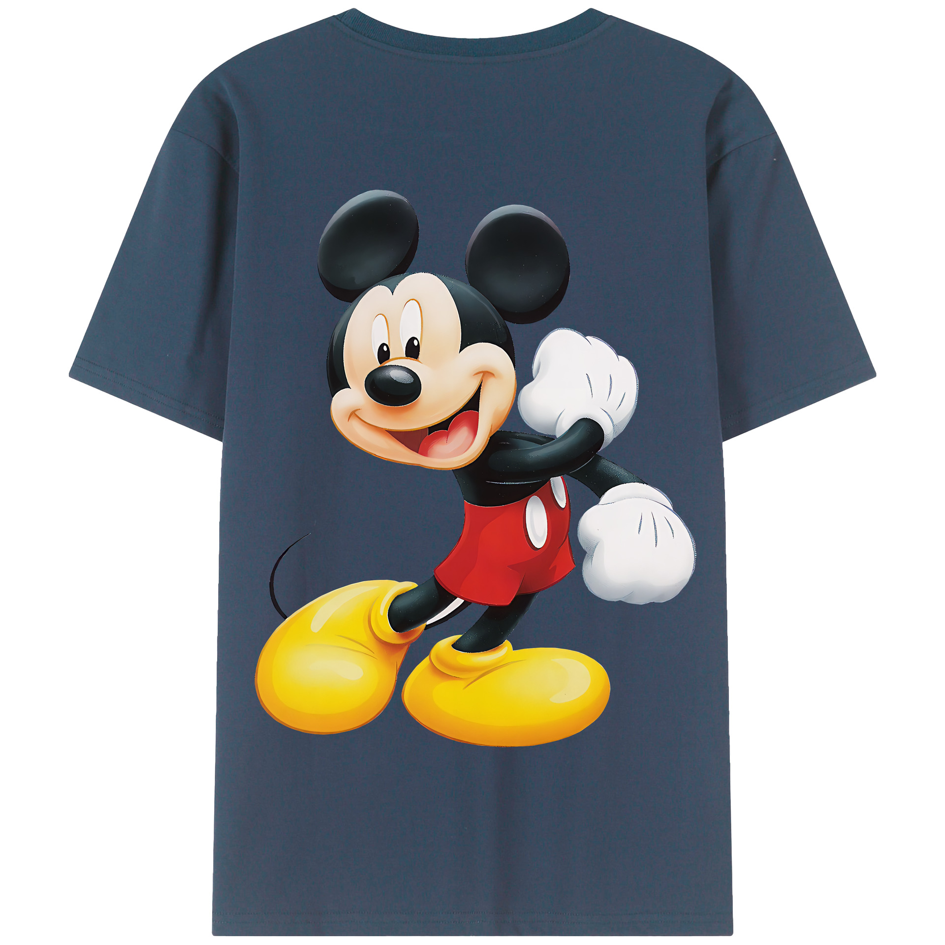 （画像用） ミッキーマウス Mickey Mouse 綿100％半袖Tシャツ（背面プリント）