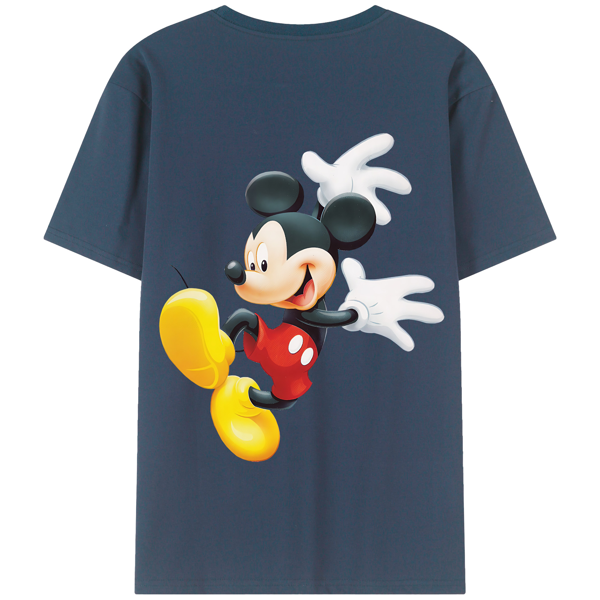 （画像用） ミッキーマウス Mickey Mouse 綿100％半袖Tシャツ（背面プリント）