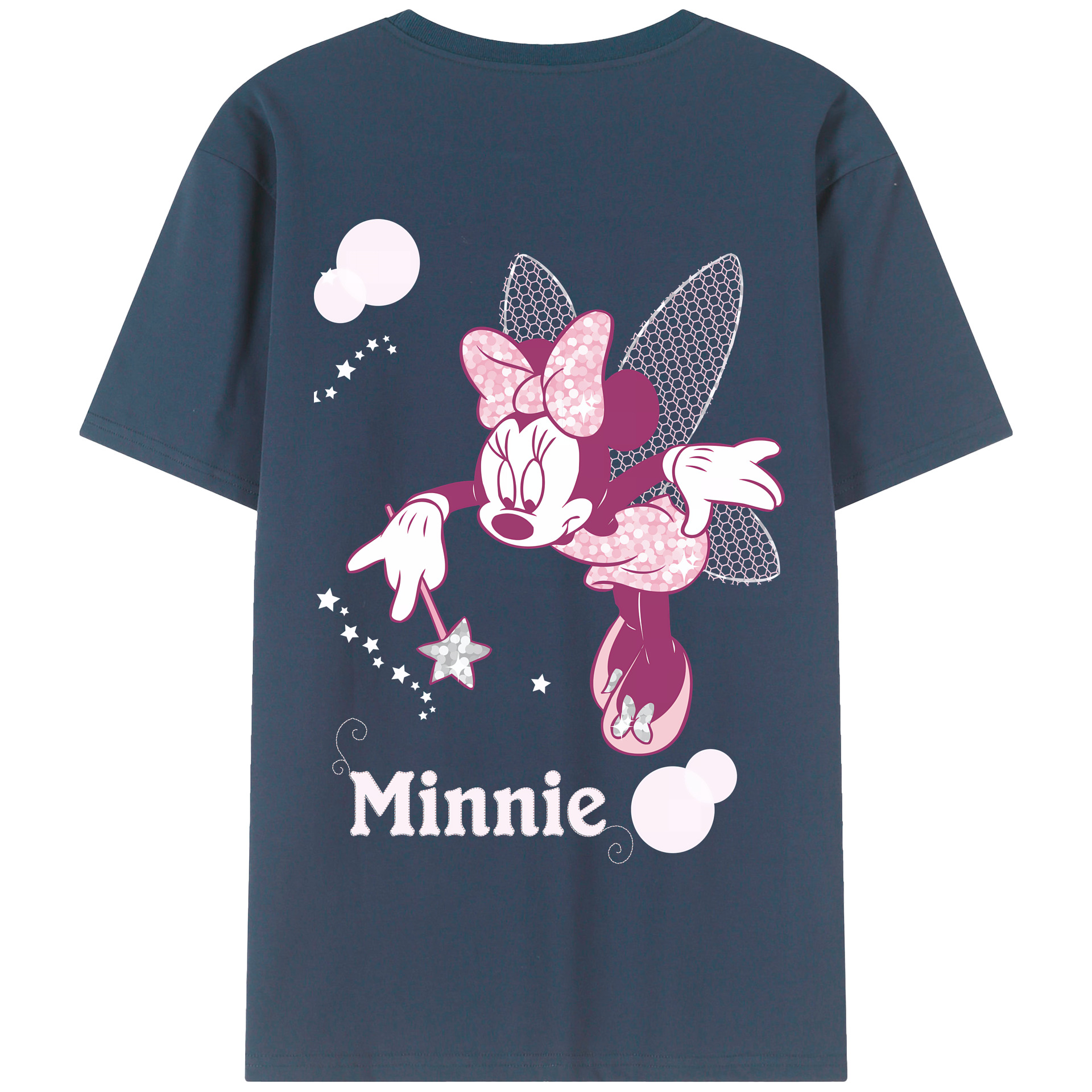 （画像用） ミッキーマウス Mickey Mouse 綿100％半袖Tシャツ（背面プリント）