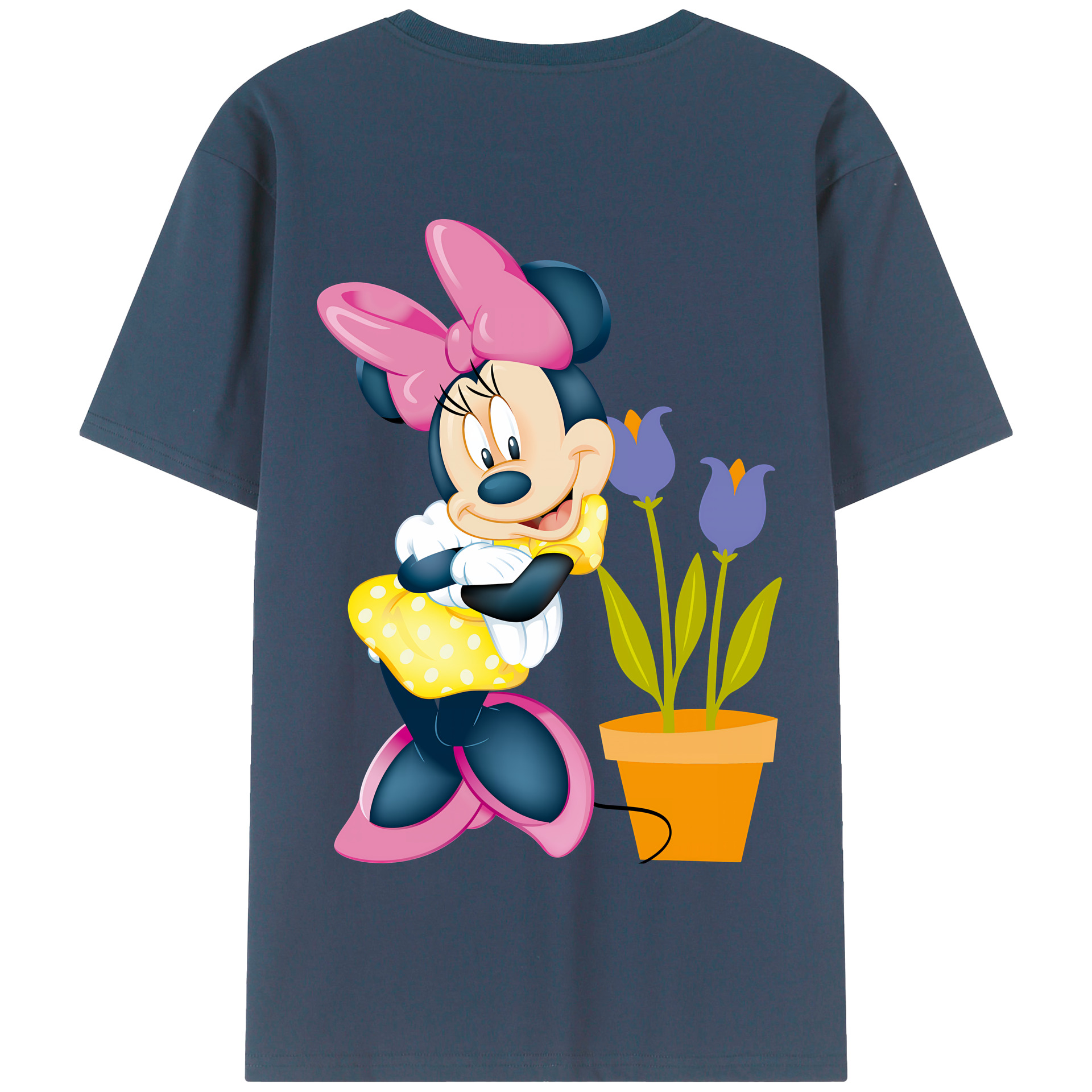 （画像用） ミッキーマウス Mickey Mouse 綿100％半袖Tシャツ（背面プリント）