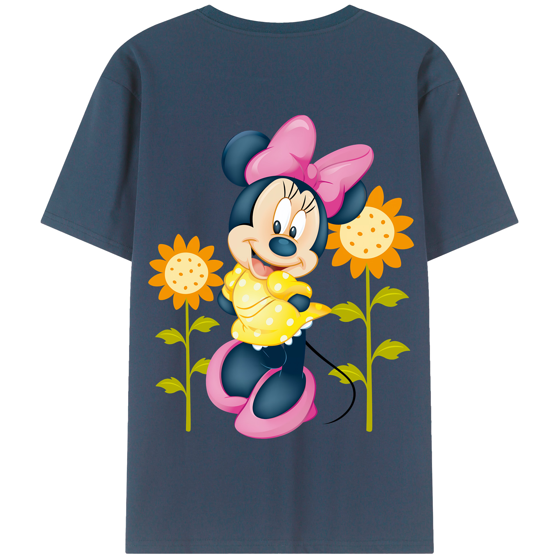 （画像用） ミッキーマウス Mickey Mouse 綿100％半袖Tシャツ（背面プリント）