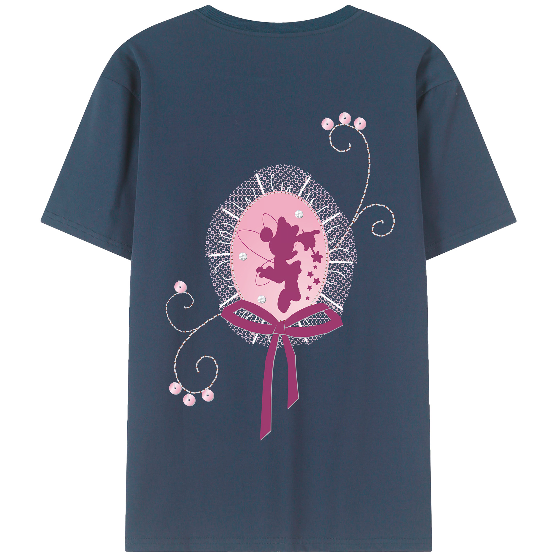 （画像用） ミッキーマウス Mickey Mouse 綿100％半袖Tシャツ（背面プリント）