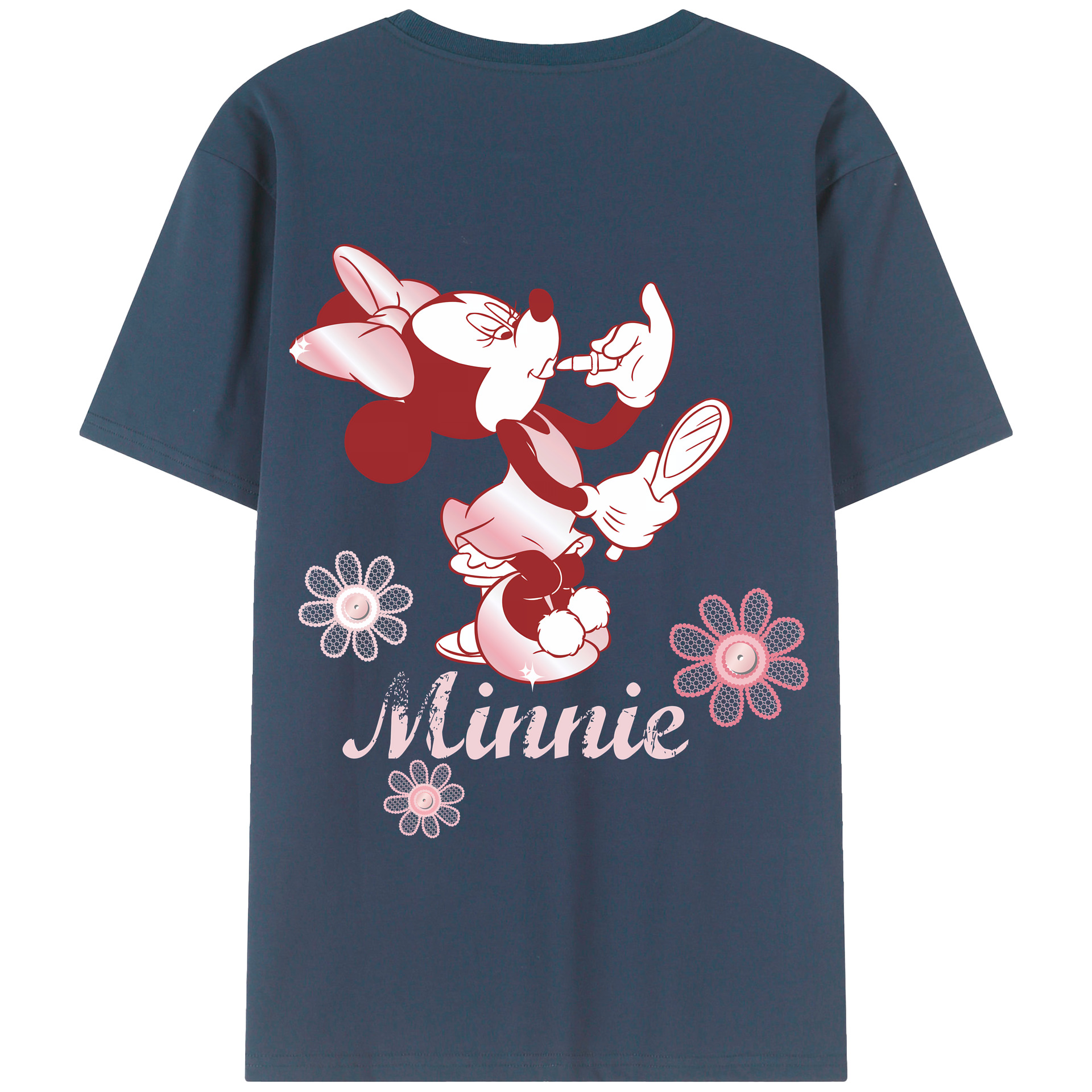（画像用） ミッキーマウス Mickey Mouse 綿100％半袖Tシャツ（背面プリント）