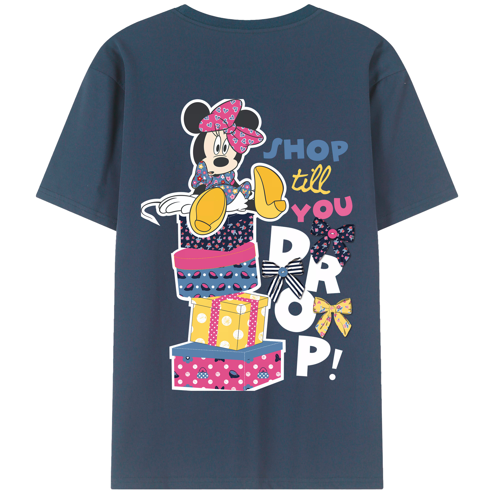 （画像用） ミッキーマウス Mickey Mouse 綿100％半袖Tシャツ（背面プリント）