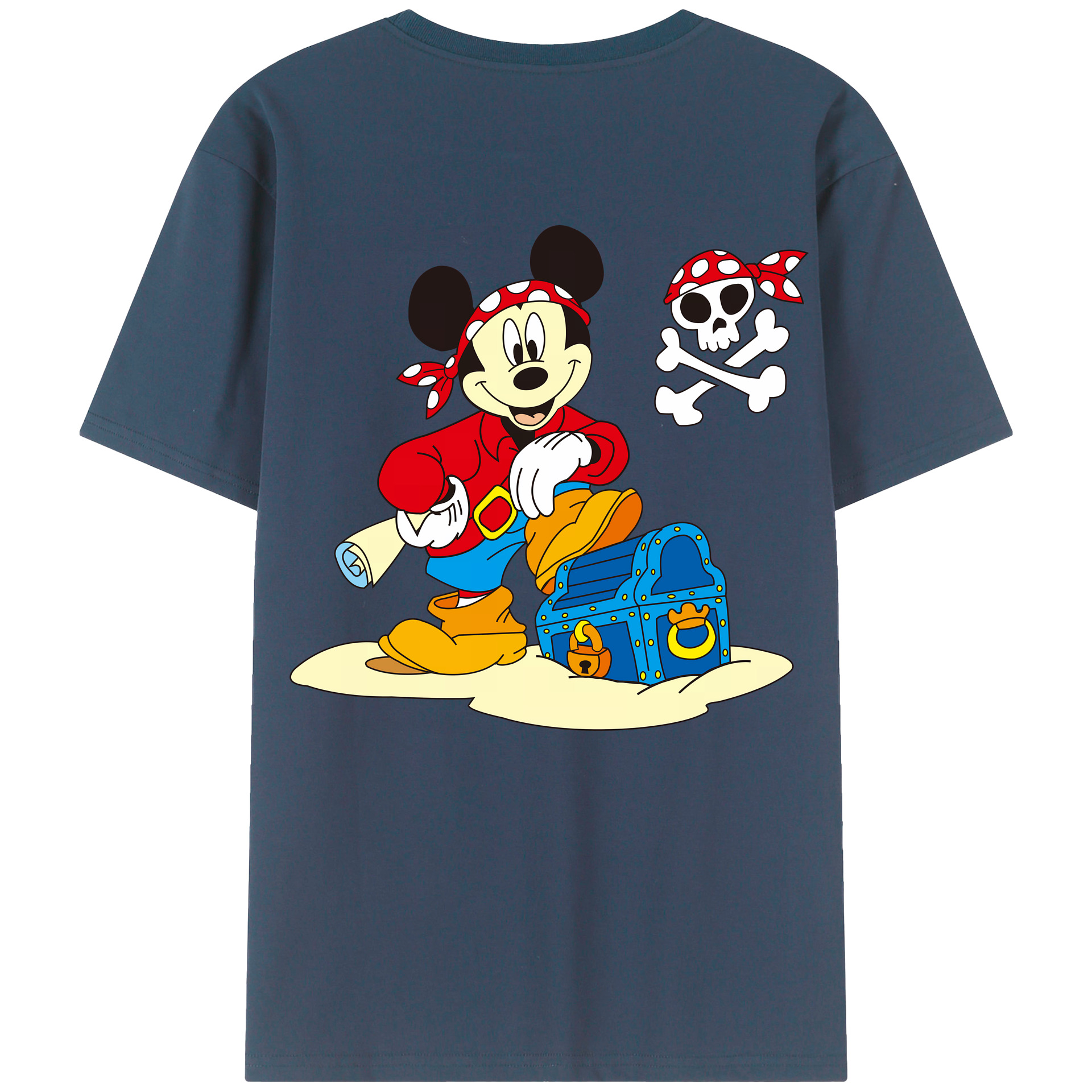 （画像用） ミッキーマウス Mickey Mouse 綿100％半袖Tシャツ（背面プリント）