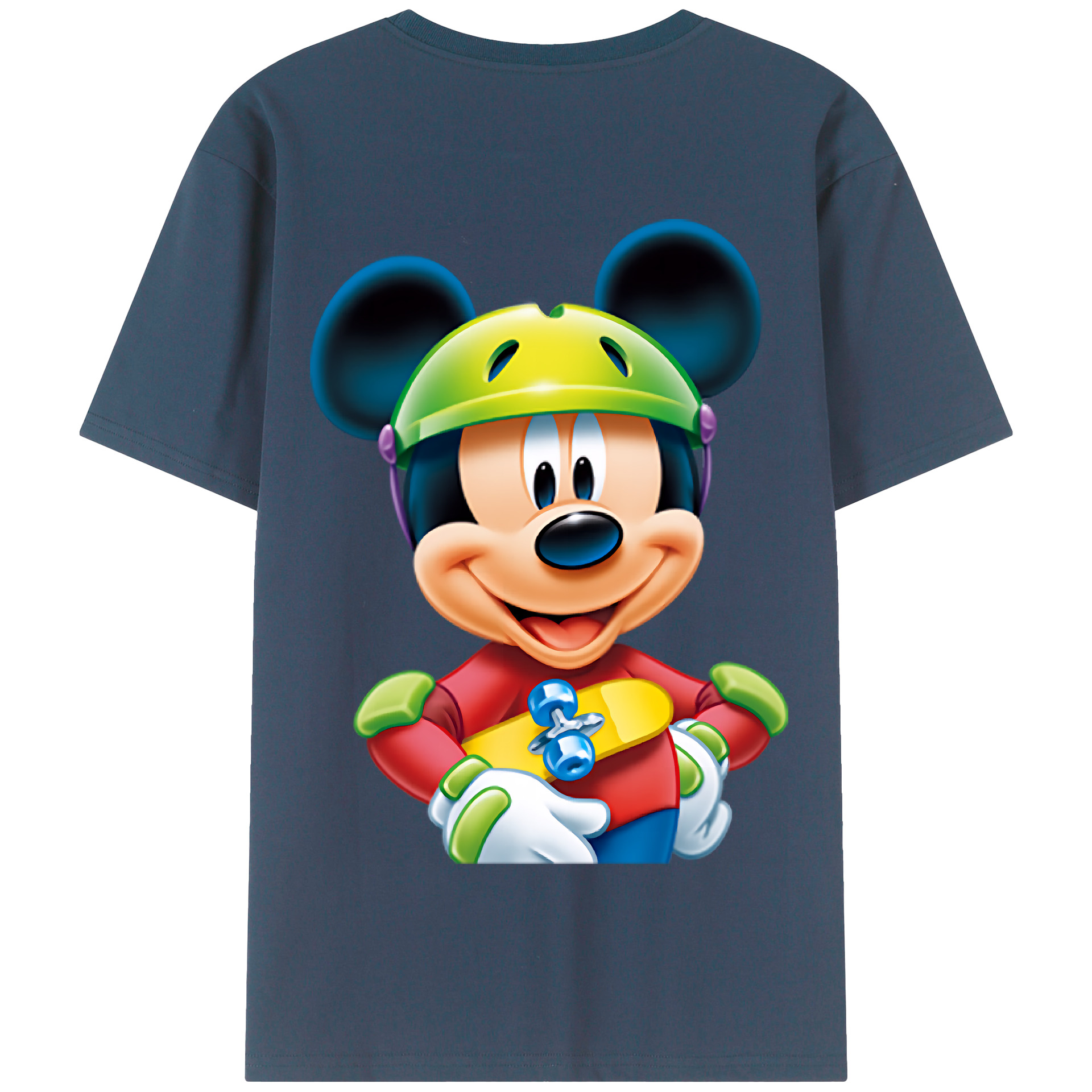 （画像用） ミッキーマウス Mickey Mouse 綿100％半袖Tシャツ（背面プリント）