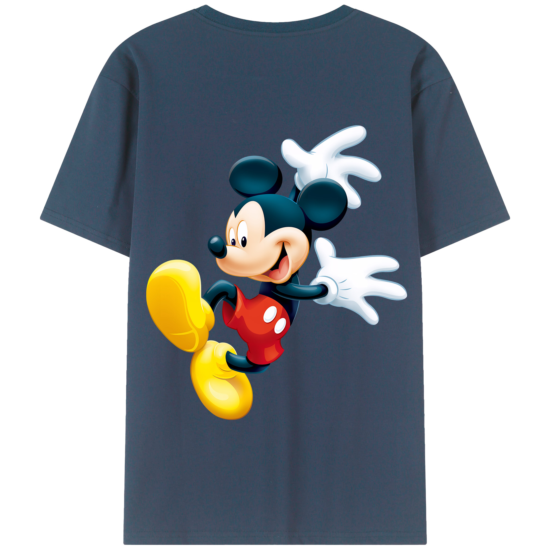 （画像用） ミッキーマウス Mickey Mouse 綿100％半袖Tシャツ（背面プリント）