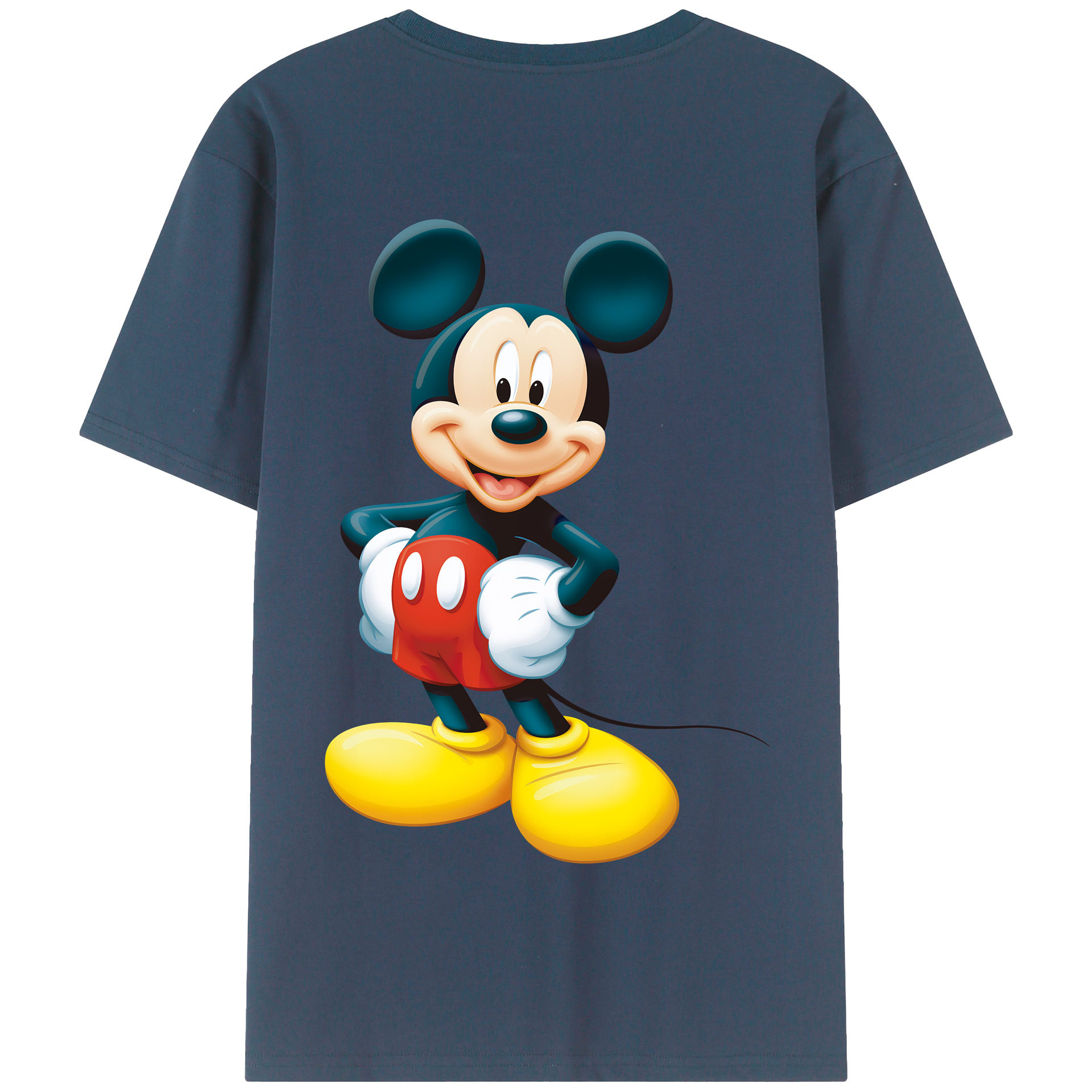 （画像用） ミッキーマウス Mickey Mouse 綿100％半袖Tシャツ（背面プリント）