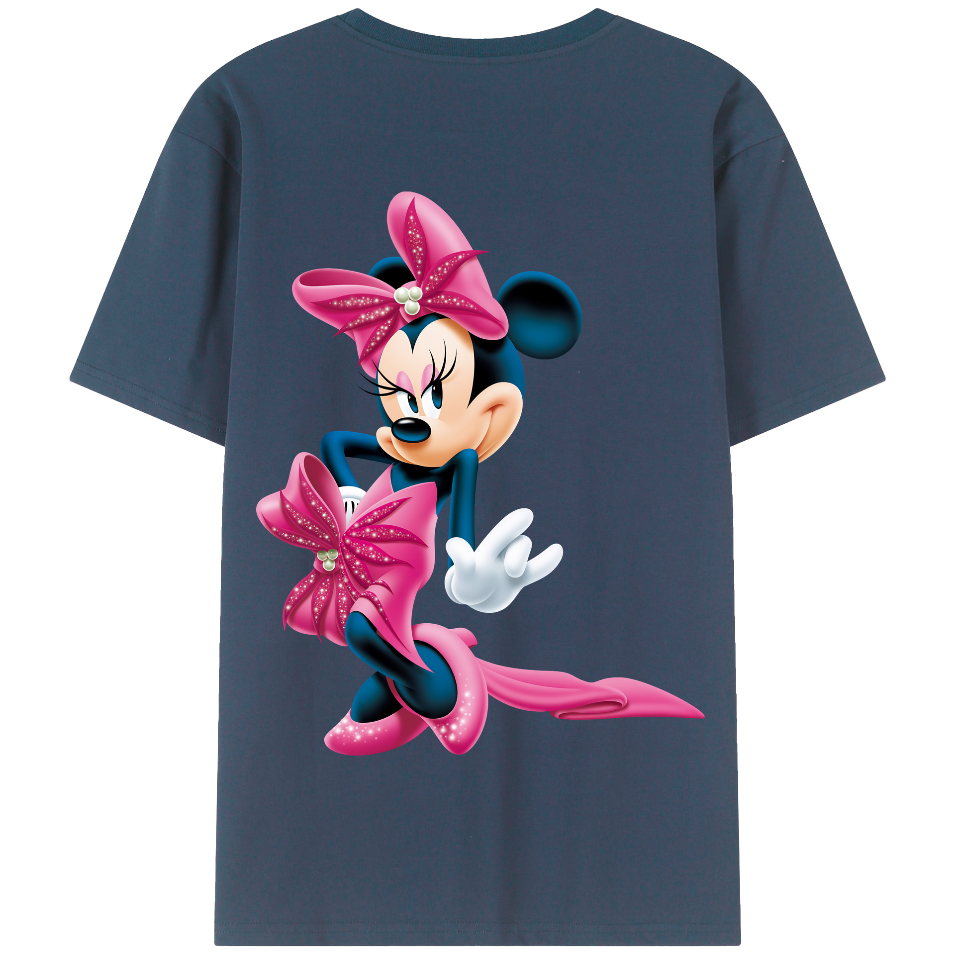 （画像用） ミッキーマウス Mickey Mouse 綿100％半袖Tシャツ（背面プリント）
