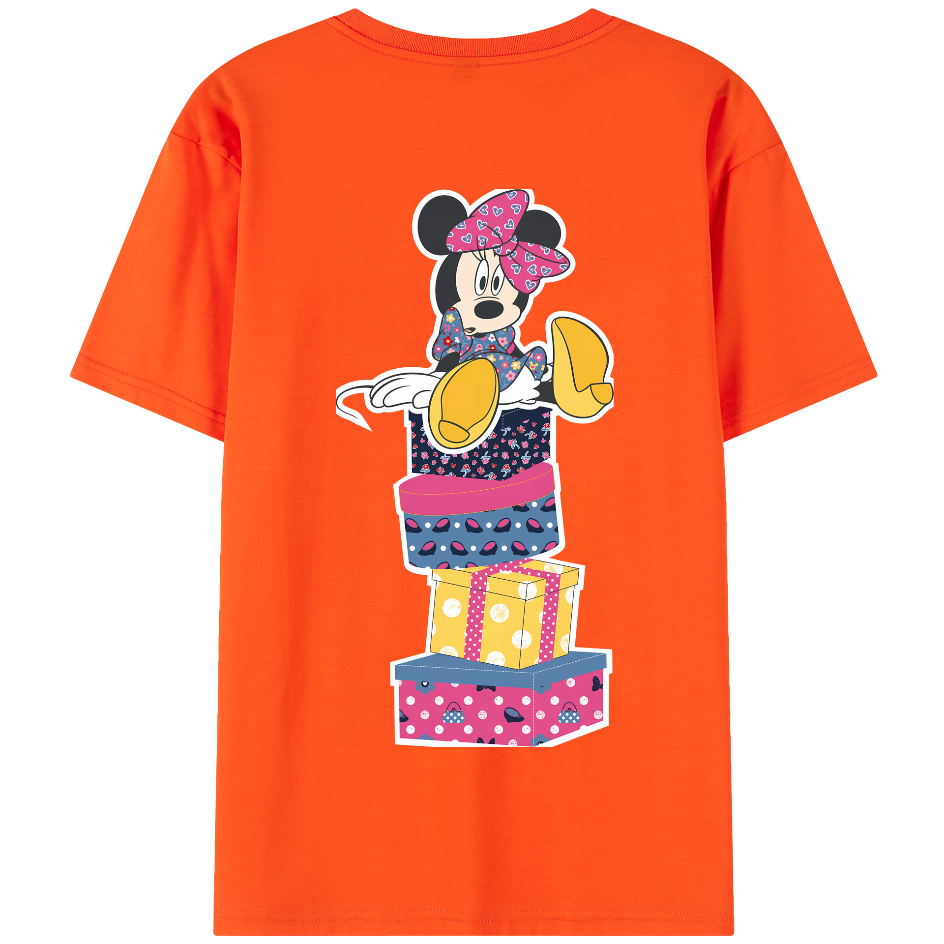 （画像用） ミッキーマウス Mickey Mouse 綿100％半袖Tシャツ（背面プリント）