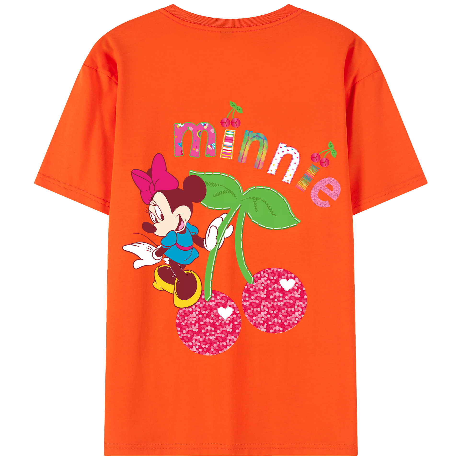 （画像用） ミッキーマウス Mickey Mouse 綿100％半袖Tシャツ（背面プリント）