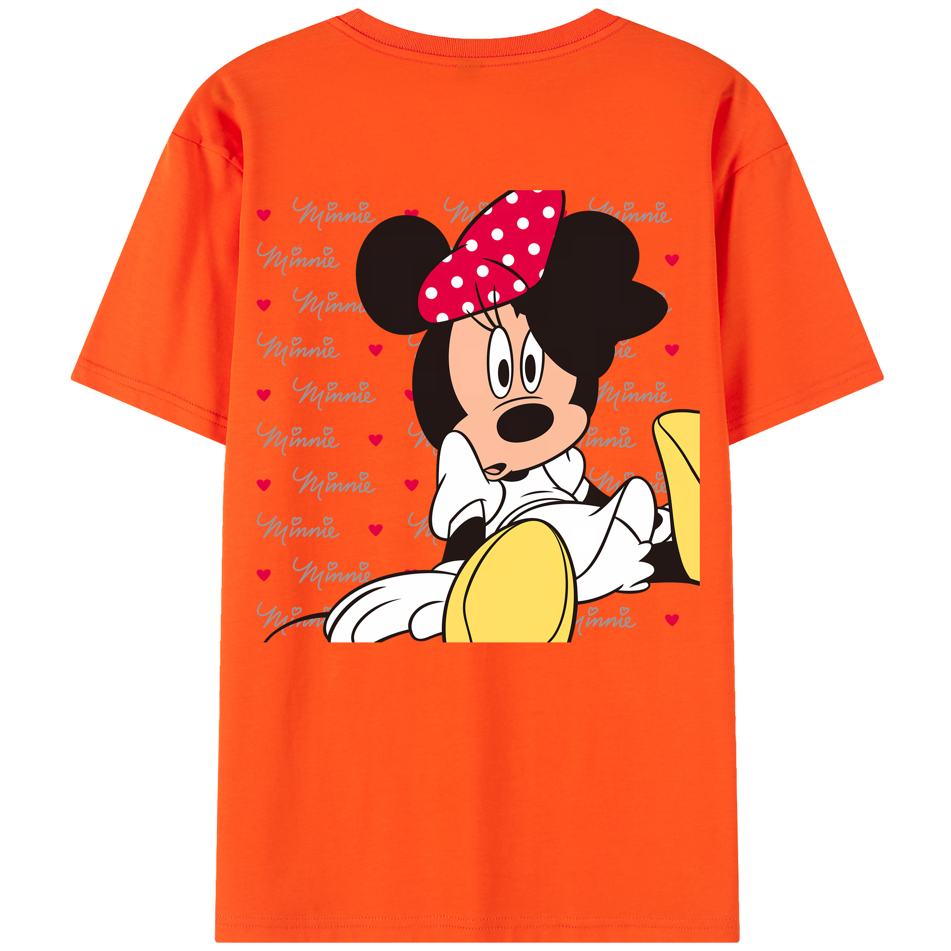 （画像用） ミッキーマウス Mickey Mouse 綿100％半袖Tシャツ（背面プリント）