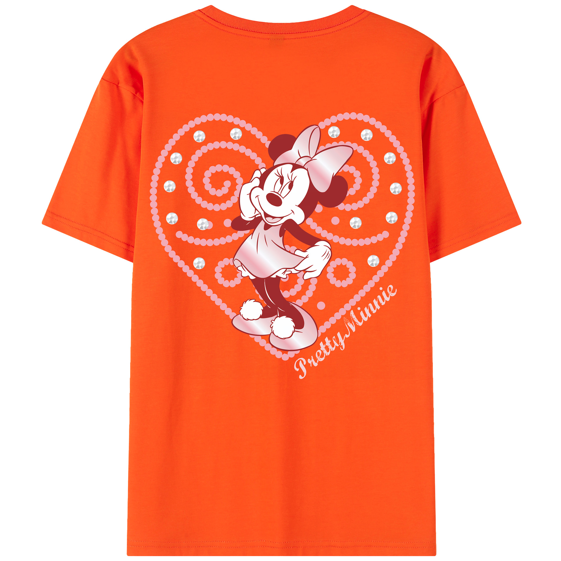 （画像用） ミッキーマウス Mickey Mouse 綿100％半袖Tシャツ（背面プリント）