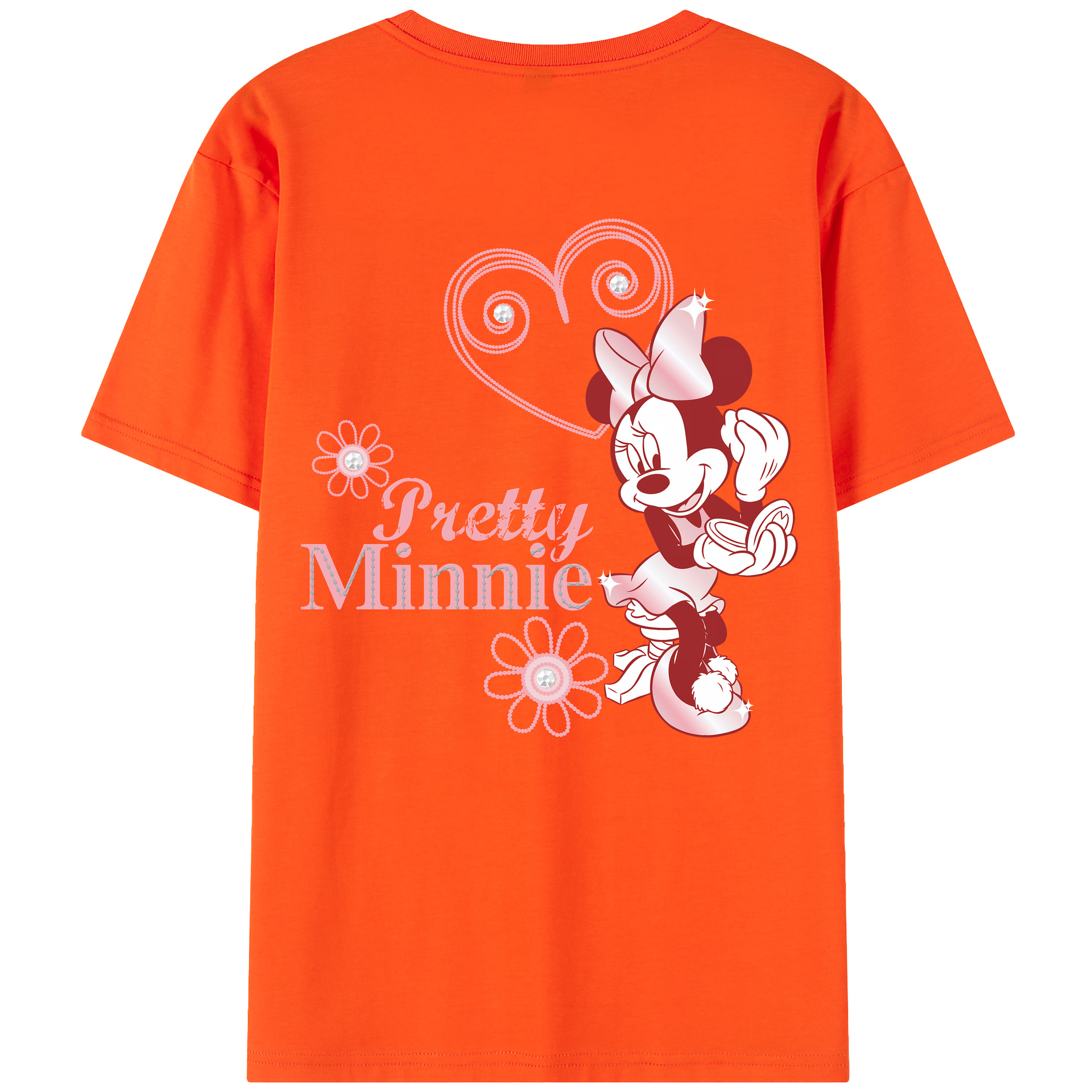 （画像用） ミッキーマウス Mickey Mouse 綿100％半袖Tシャツ（背面プリント）