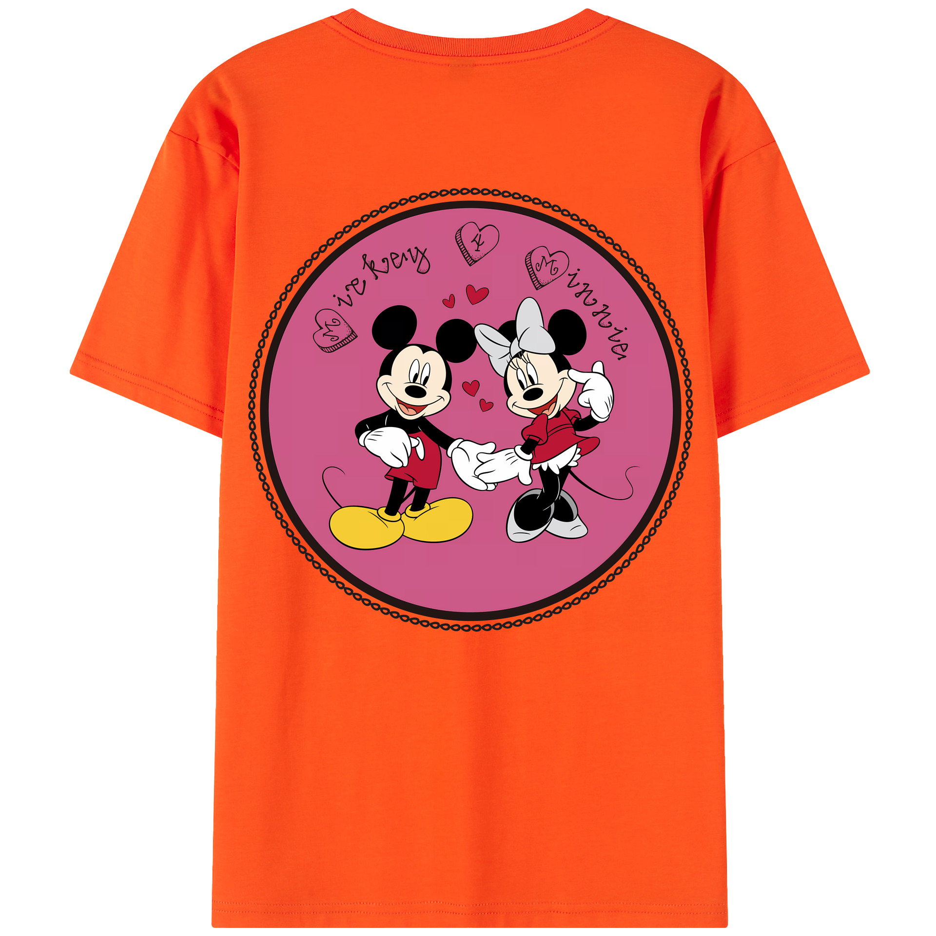 （画像用） ミッキーマウス Mickey Mouse 綿100％半袖Tシャツ（背面プリント）