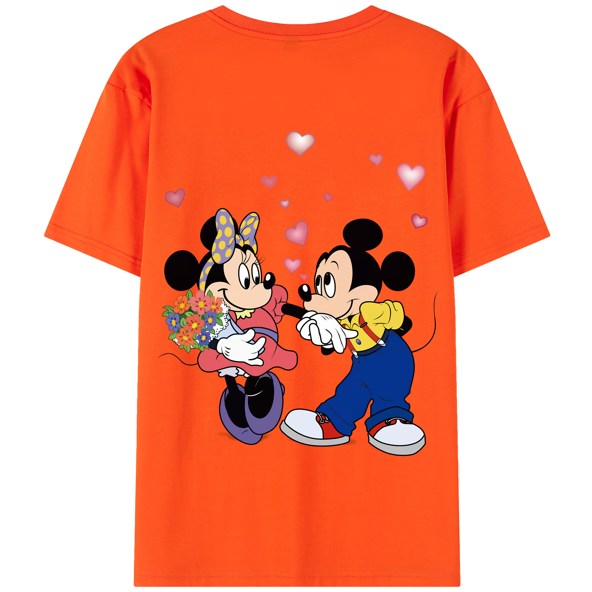（画像用） ミッキーマウス Mickey Mouse 綿100％半袖Tシャツ（背面プリント）