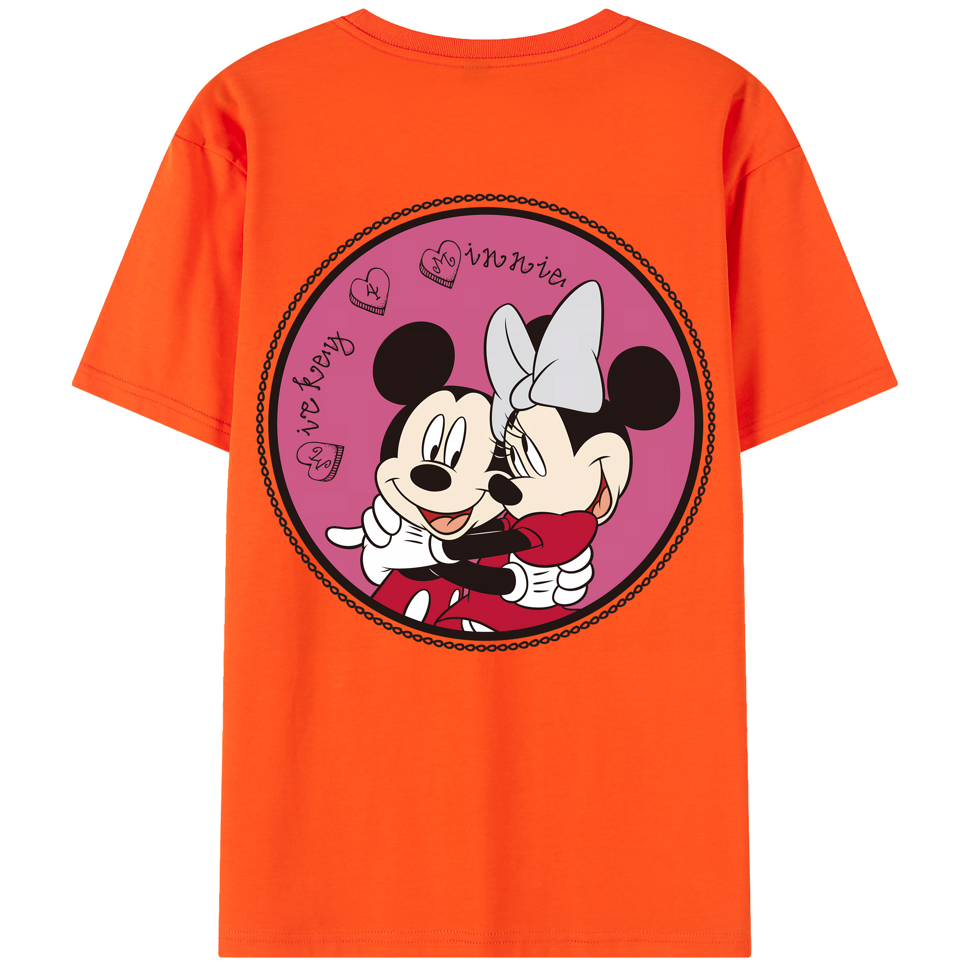 （画像用） ミッキーマウス Mickey Mouse 綿100％半袖Tシャツ（背面プリント）