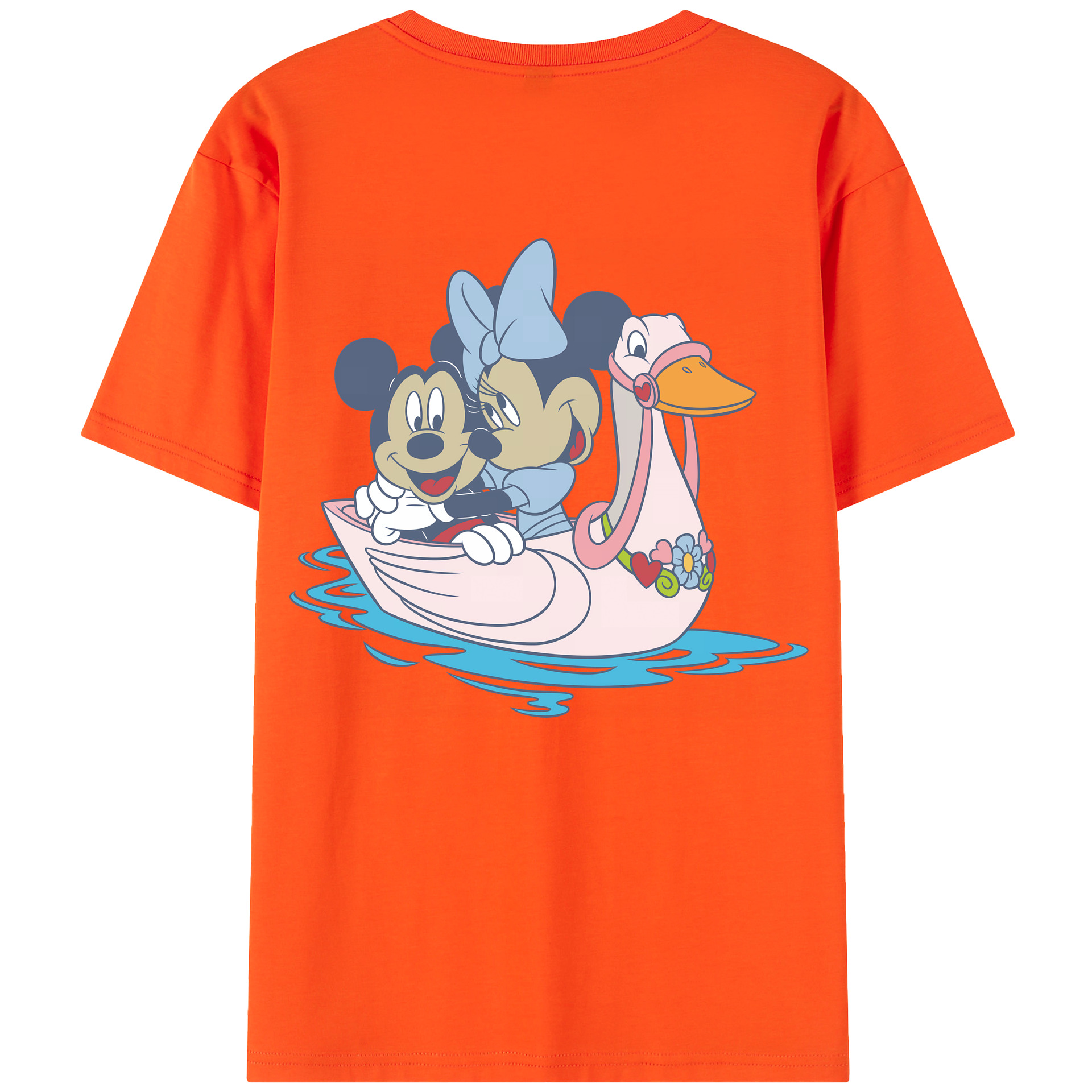 （画像用） ミッキーマウス Mickey Mouse 綿100％半袖Tシャツ（背面プリント）
