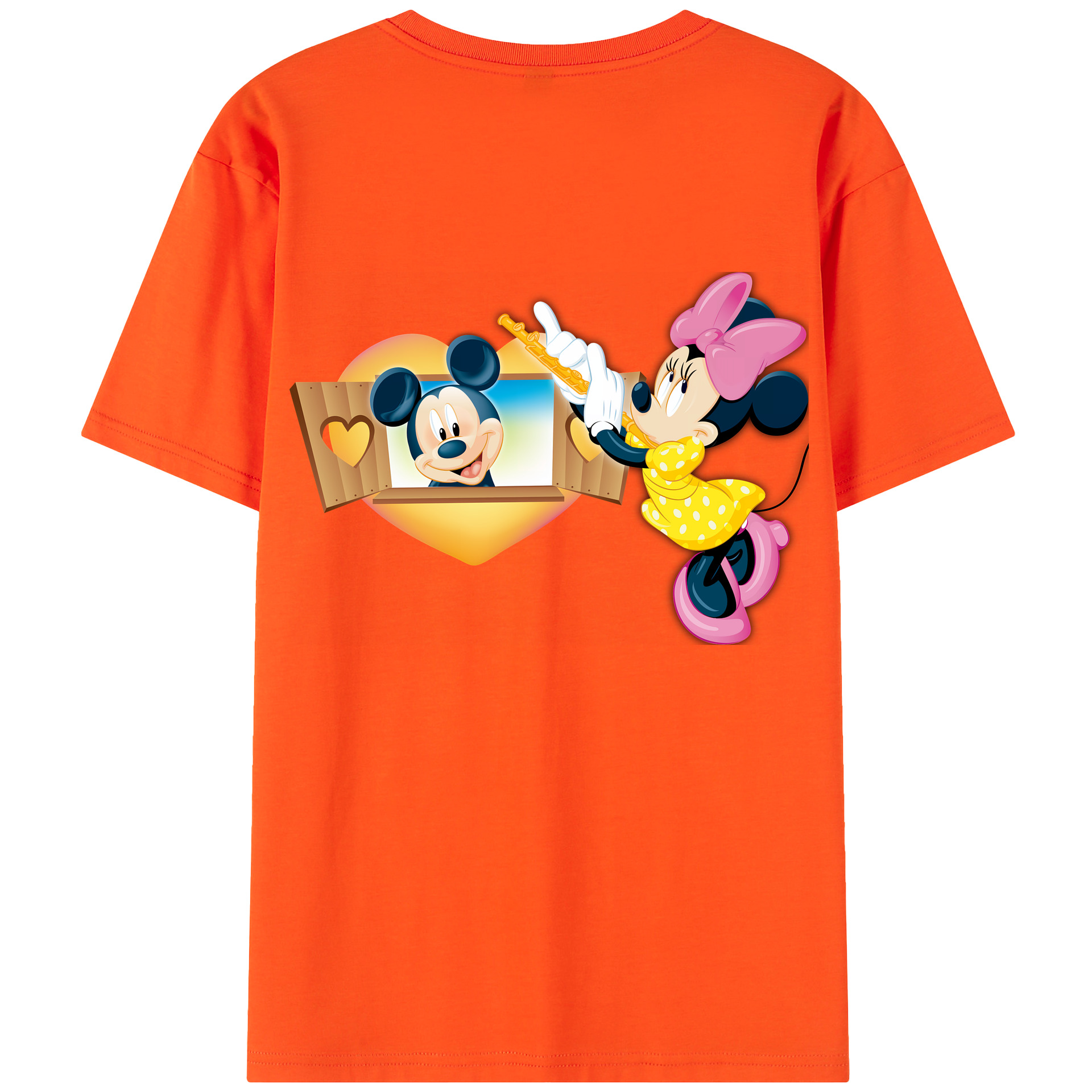 （画像用） ミッキーマウス Mickey Mouse 綿100％半袖Tシャツ（背面プリント）