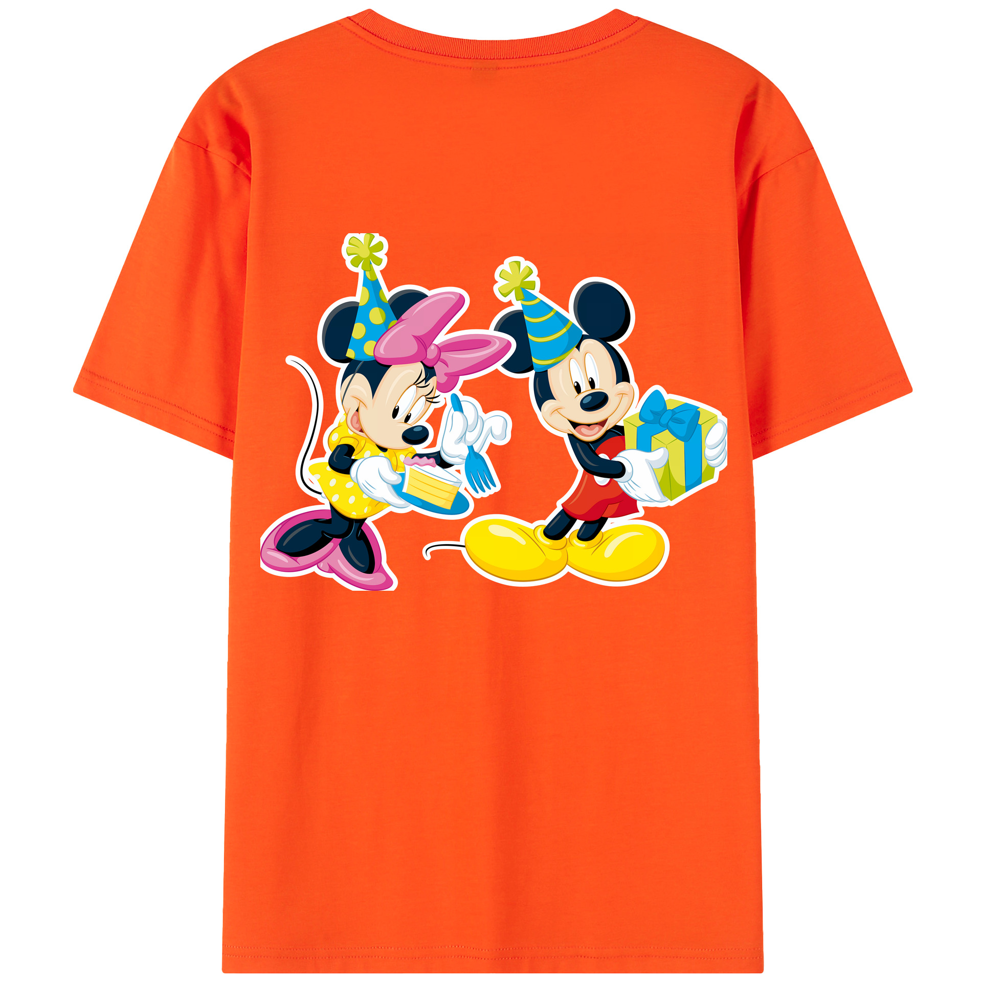 （画像用） ミッキーマウス Mickey Mouse 綿100％半袖Tシャツ（背面プリント）