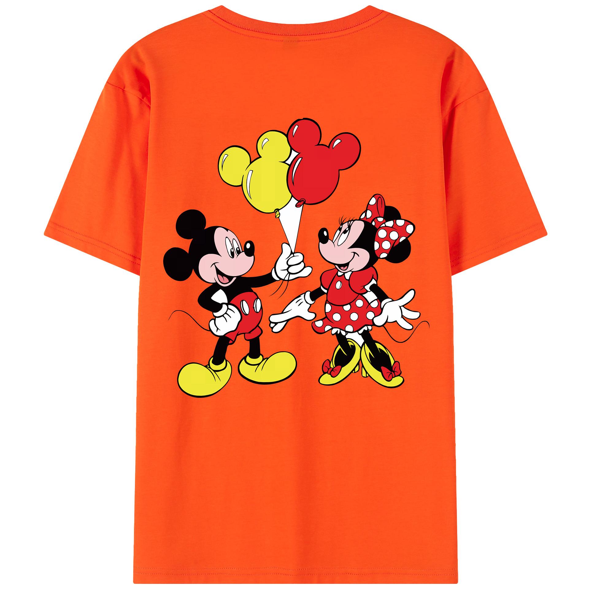 （画像用） ミッキーマウス Mickey Mouse 綿100％半袖Tシャツ（背面プリント）
