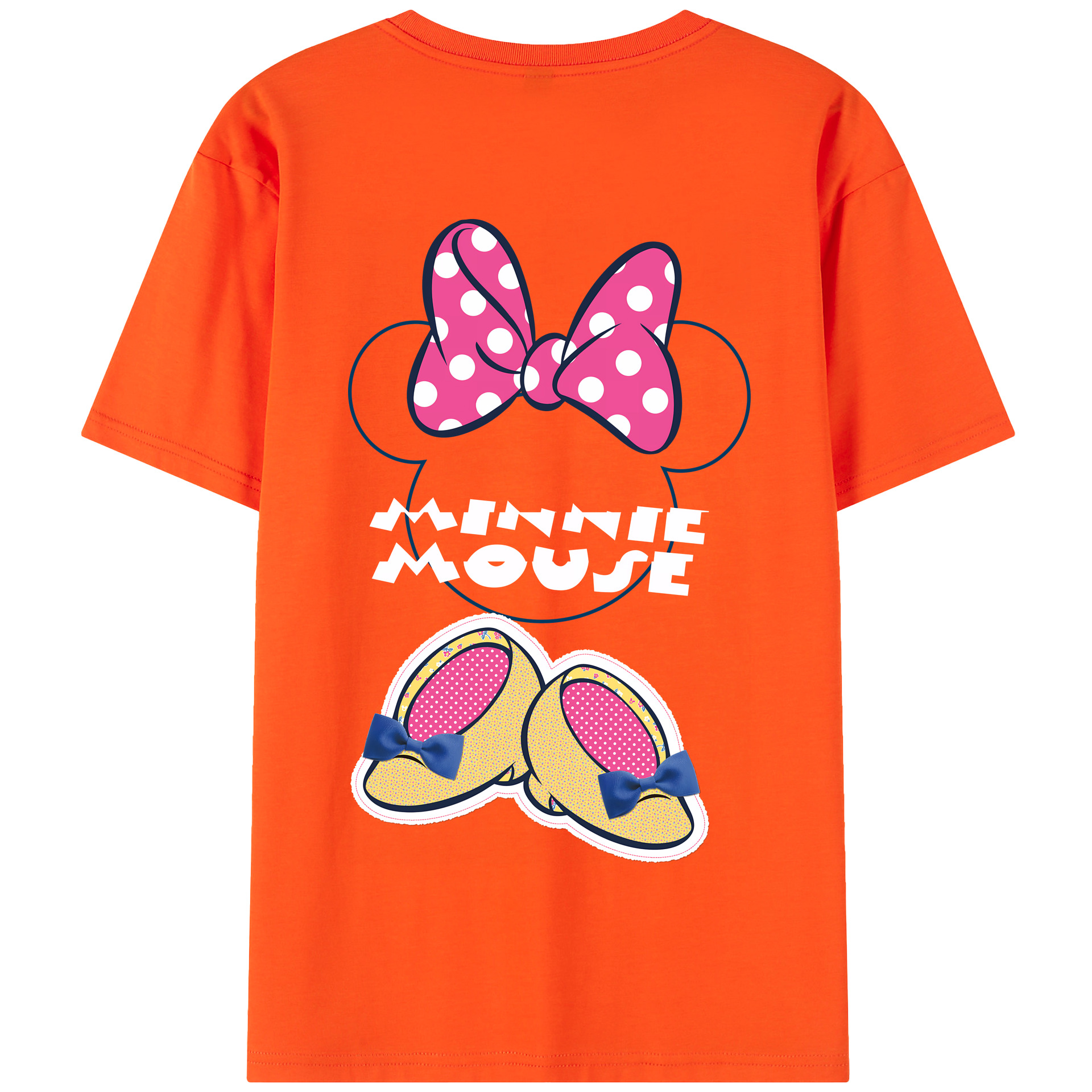 （画像用） ミッキーマウス Mickey Mouse 綿100％半袖Tシャツ（背面プリント）