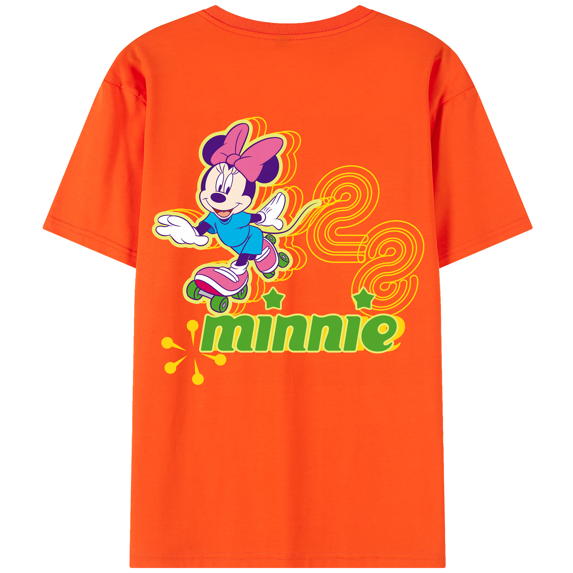（画像用） ミッキーマウス Mickey Mouse 綿100％半袖Tシャツ（背面プリント）