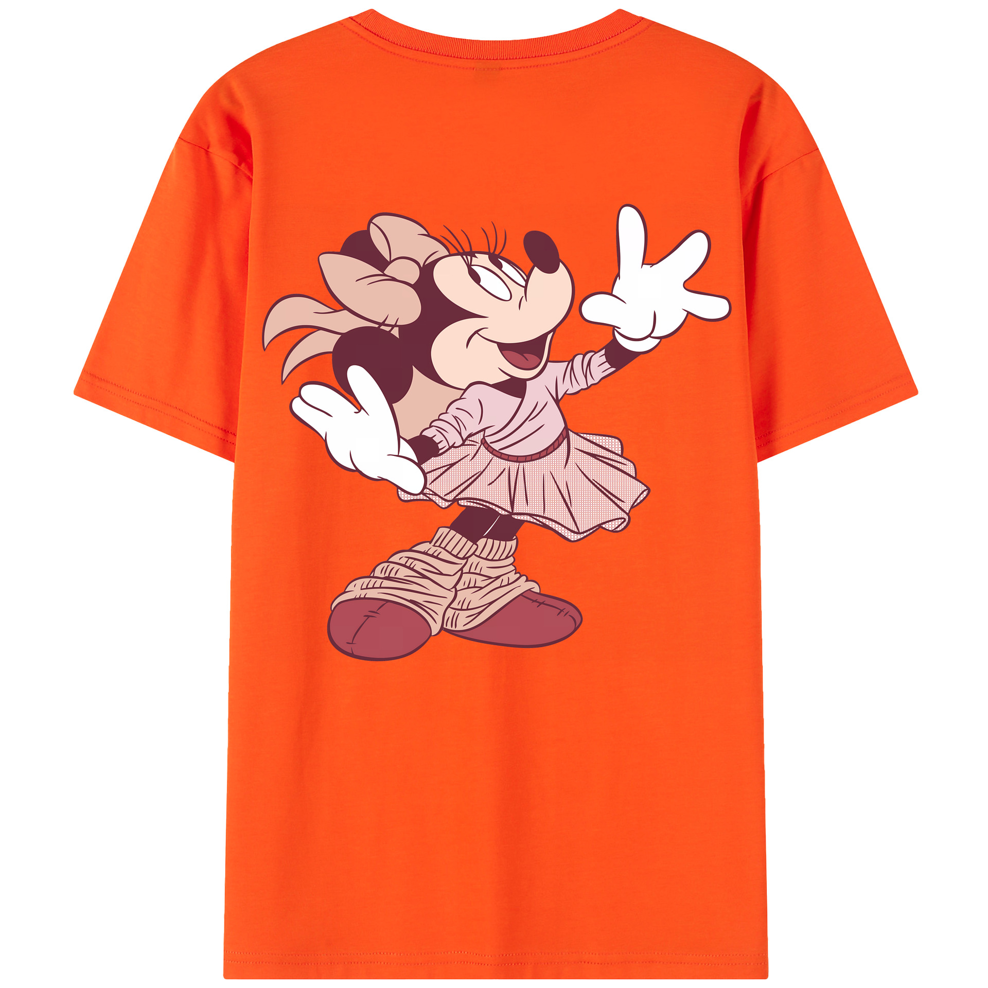 （画像用） ミッキーマウス Mickey Mouse 綿100％半袖Tシャツ（背面プリント）