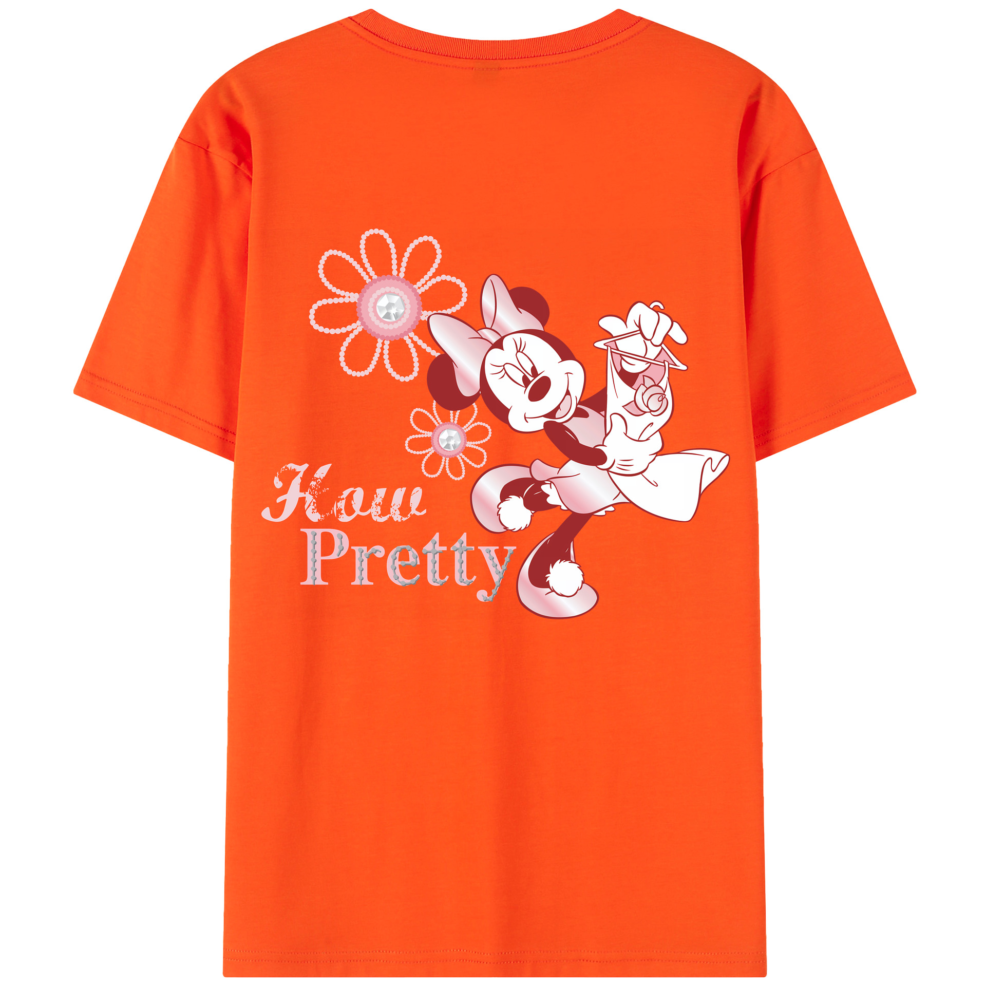 （画像用） ミッキーマウス Mickey Mouse 綿100％半袖Tシャツ（背面プリント）