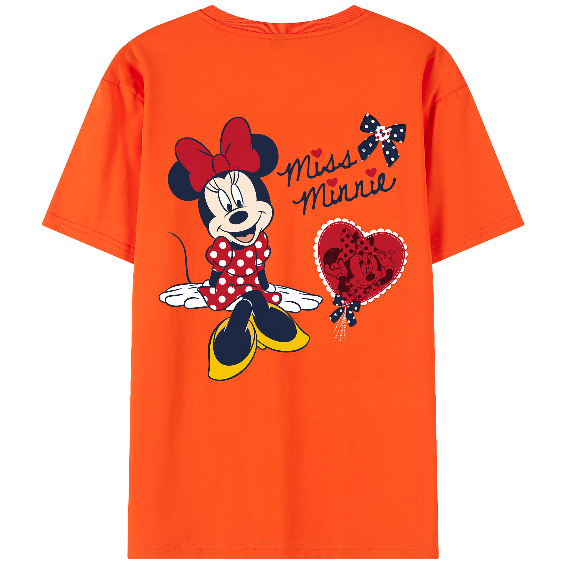 （画像用） ミッキーマウス Mickey Mouse 綿100％半袖Tシャツ（背面プリント）