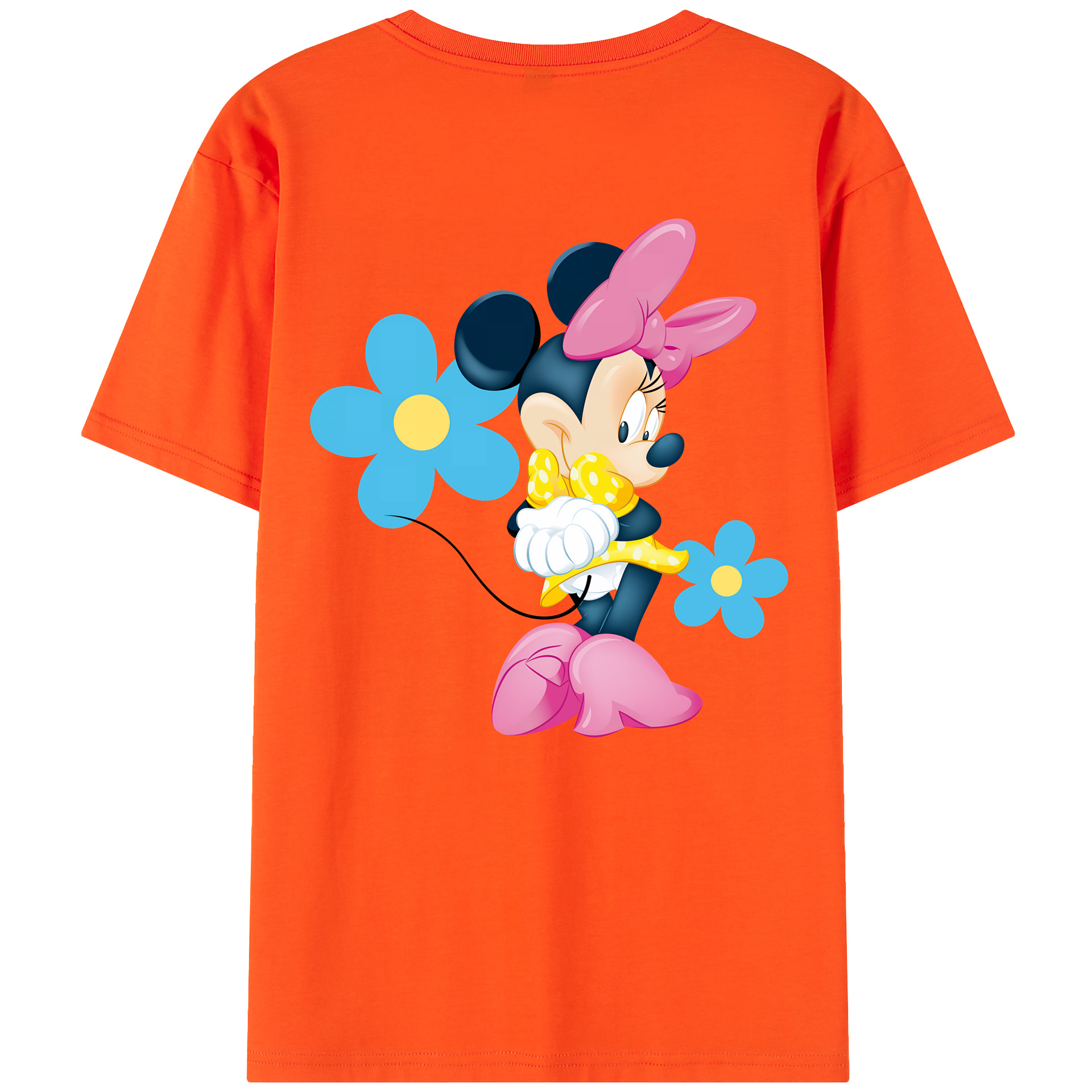 （画像用） ミッキーマウス Mickey Mouse 綿100％半袖Tシャツ（背面プリント）