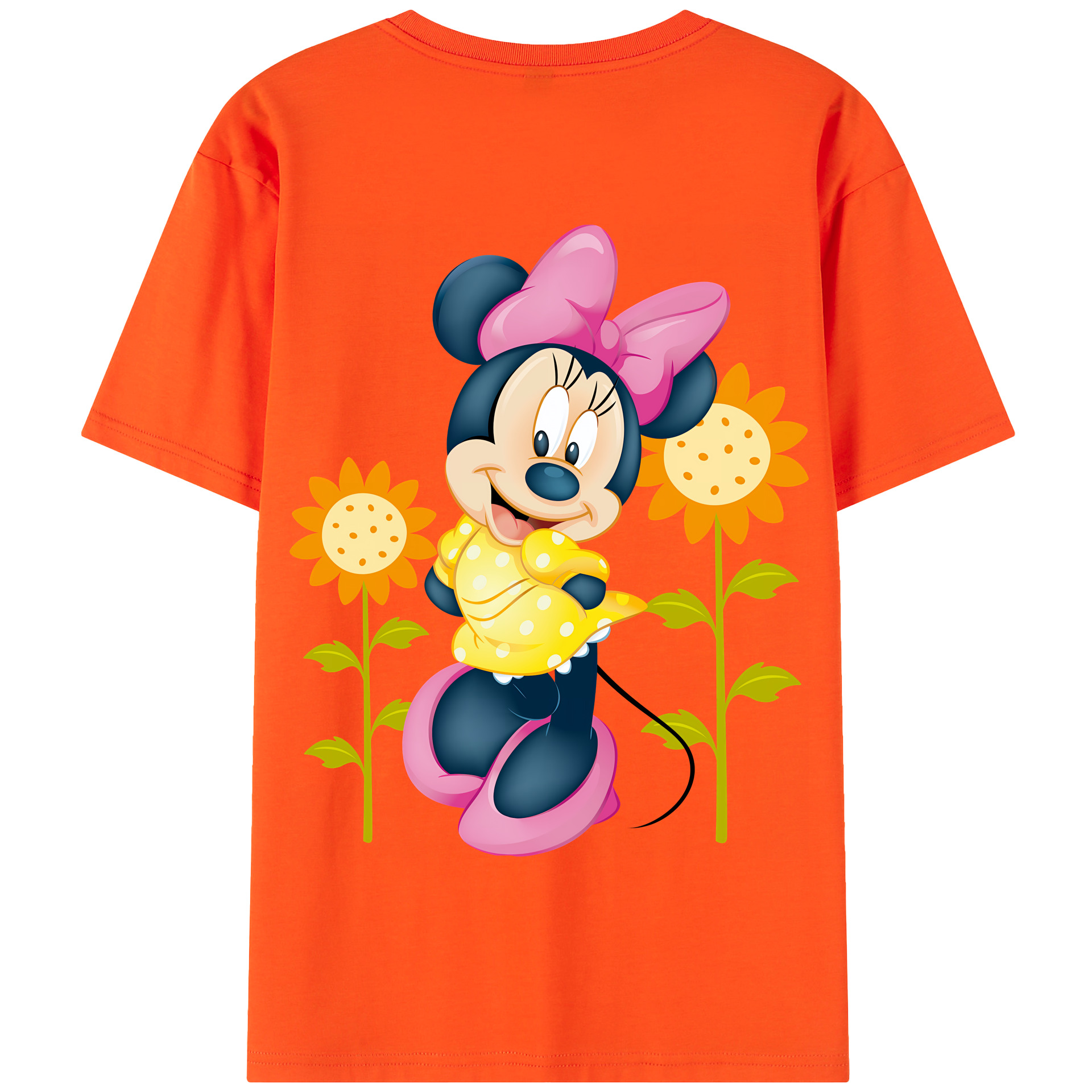 （画像用） ミッキーマウス Mickey Mouse 綿100％半袖Tシャツ（背面プリント）