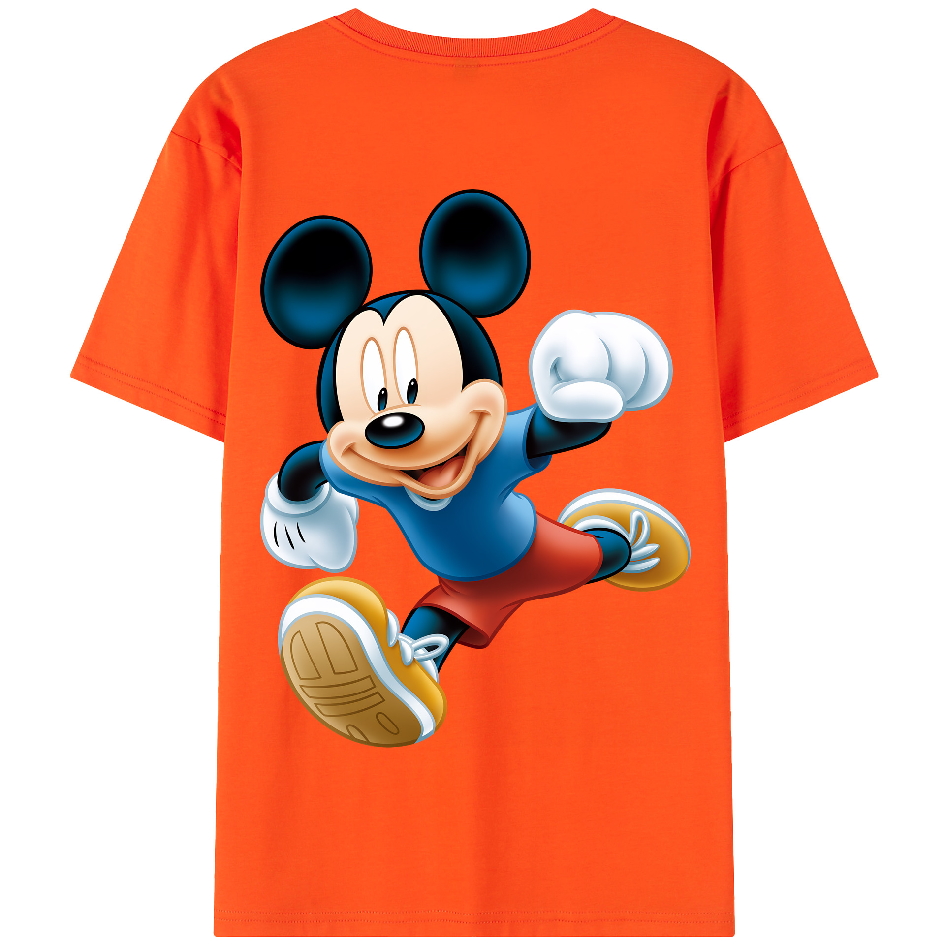 （画像用） ミッキーマウス Mickey Mouse 綿100％半袖Tシャツ（背面プリント）