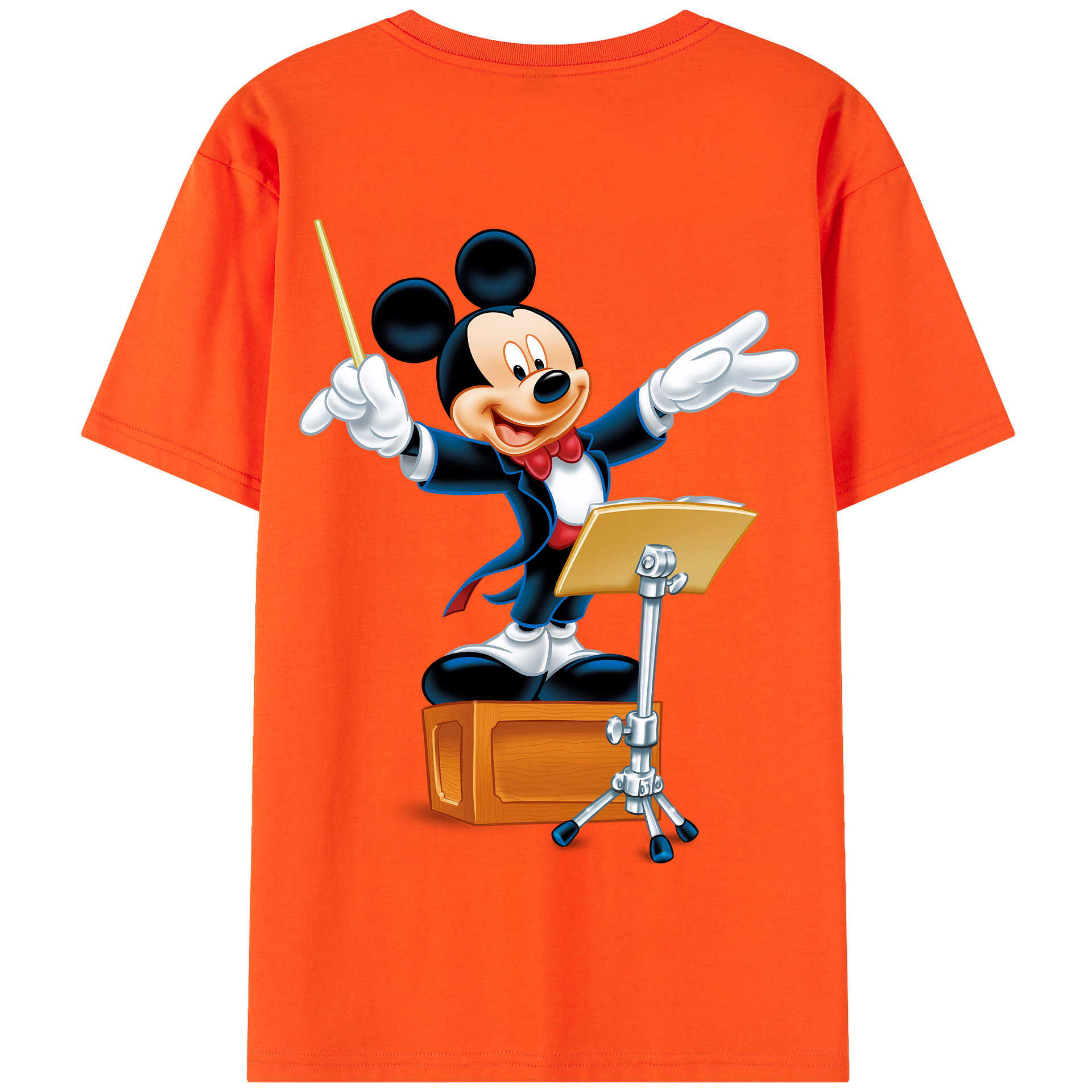 （画像用） ミッキーマウス Mickey Mouse 綿100％半袖Tシャツ（背面プリント）