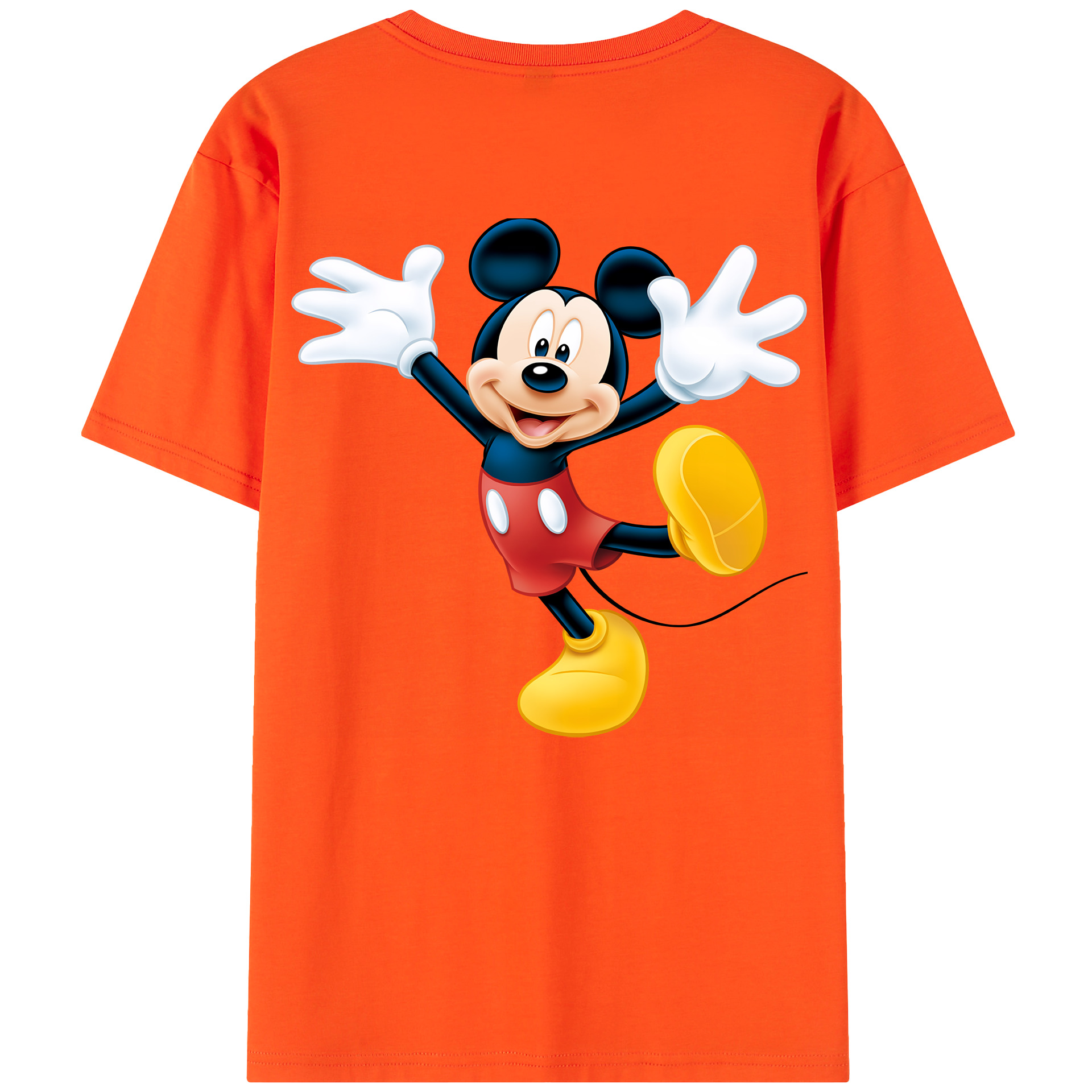 （画像用） ミッキーマウス Mickey Mouse 綿100％半袖Tシャツ（背面プリント）