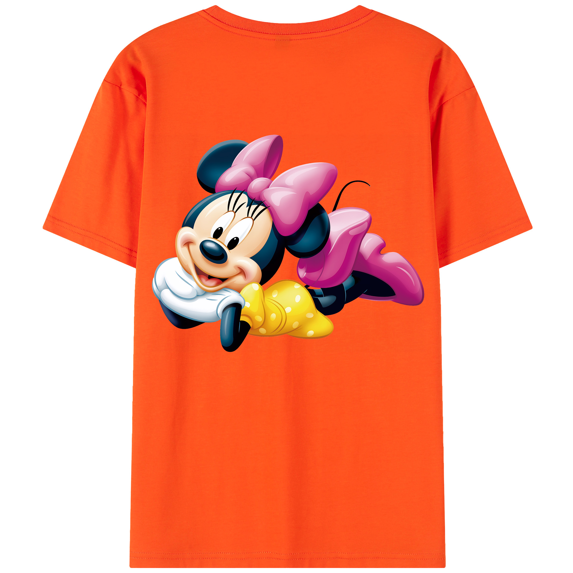 （画像用） ミッキーマウス Mickey Mouse 綿100％半袖Tシャツ（背面プリント）