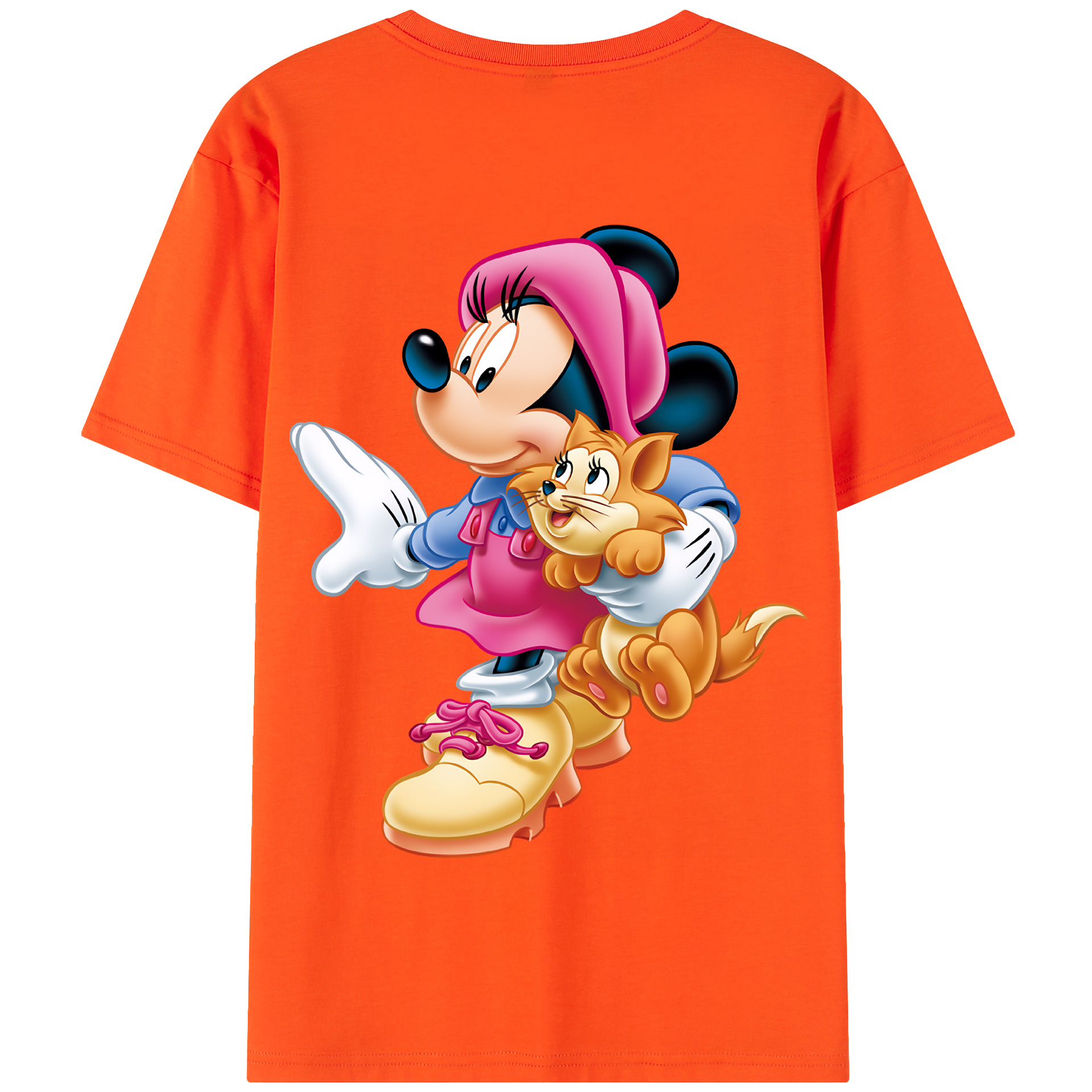 （画像用） ミッキーマウス Mickey Mouse 綿100％半袖Tシャツ（背面プリント）