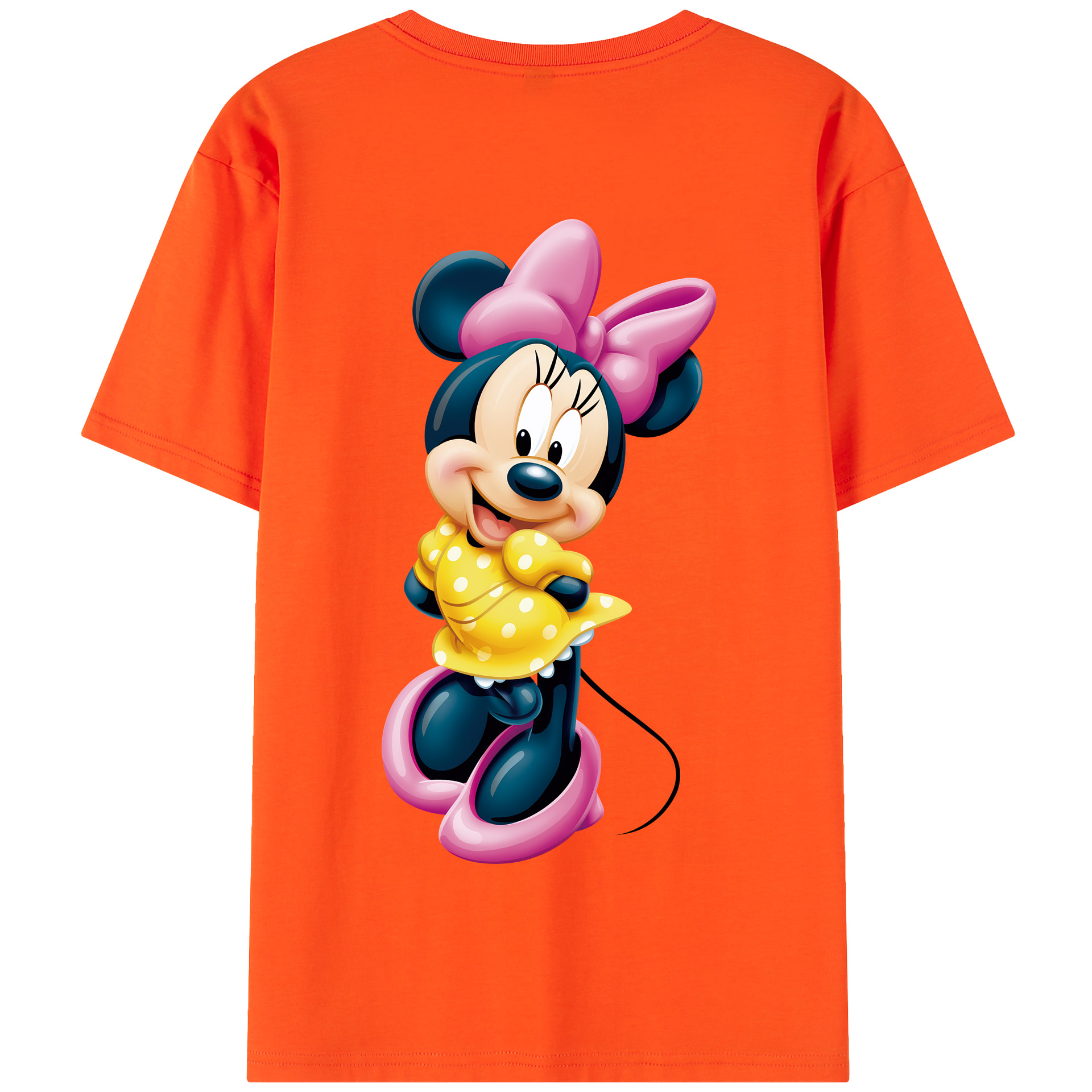 （画像用） ミッキーマウス Mickey Mouse 綿100％半袖Tシャツ（背面プリント）
