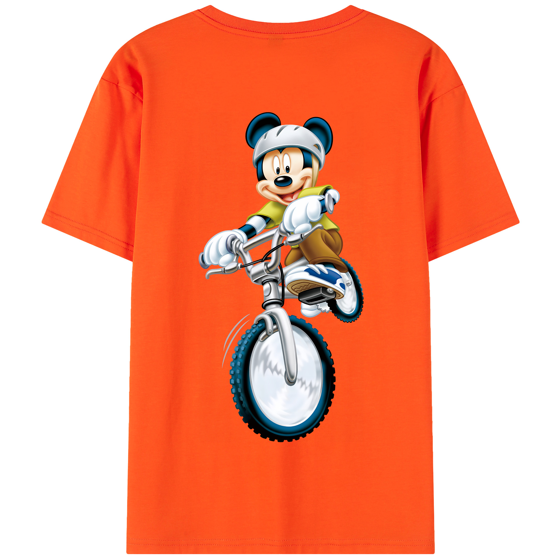 （画像用） ミッキーマウス Mickey Mouse 綿100％半袖Tシャツ（背面プリント）