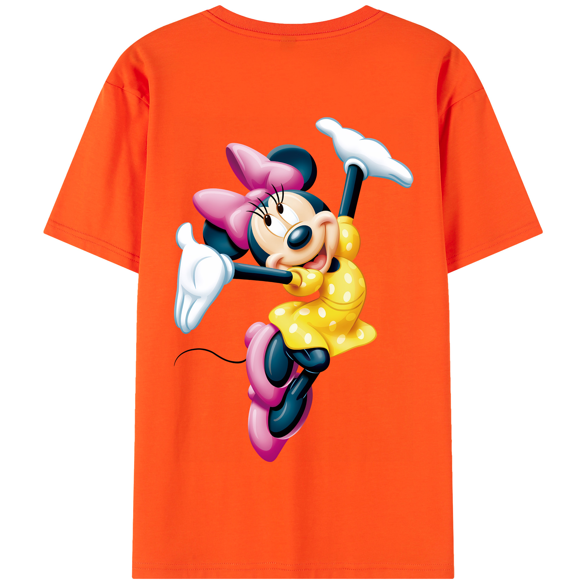 （画像用） ミッキーマウス Mickey Mouse 綿100％半袖Tシャツ（背面プリント）