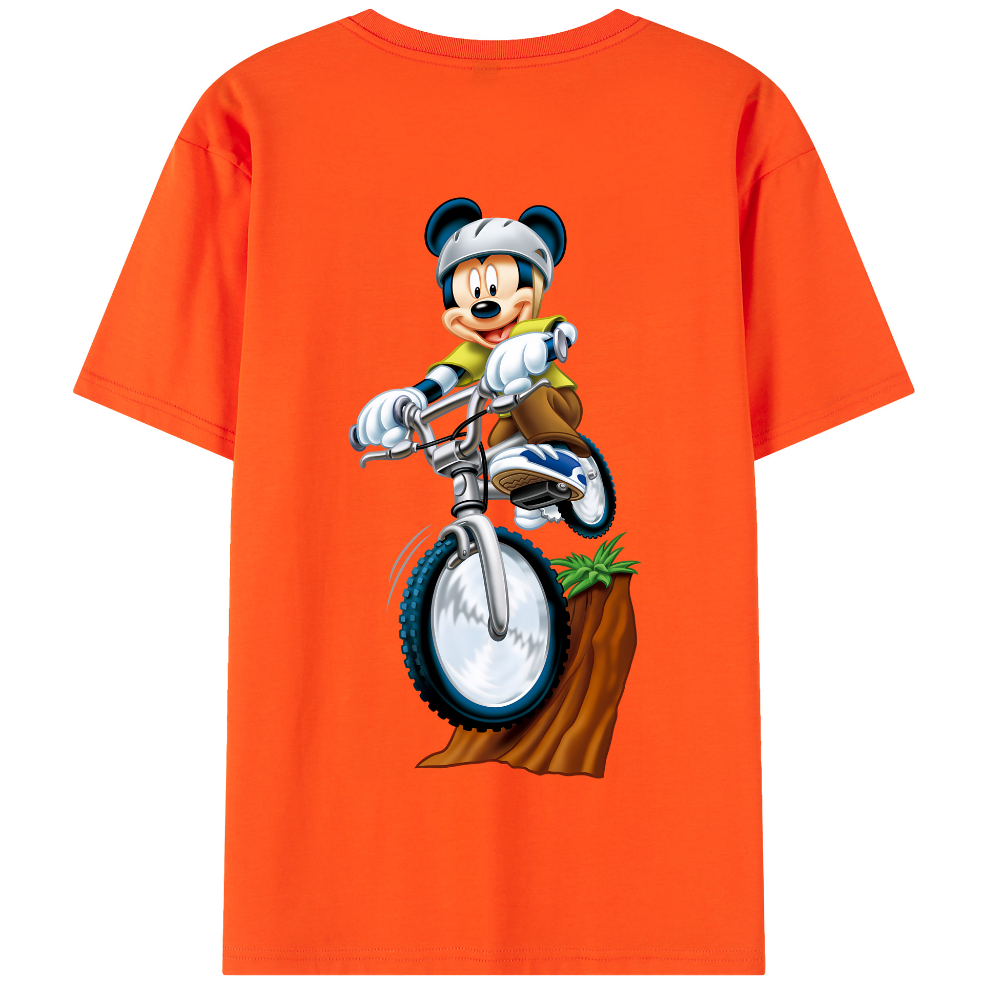 （画像用） ミッキーマウス Mickey Mouse 綿100％半袖Tシャツ（背面プリント）