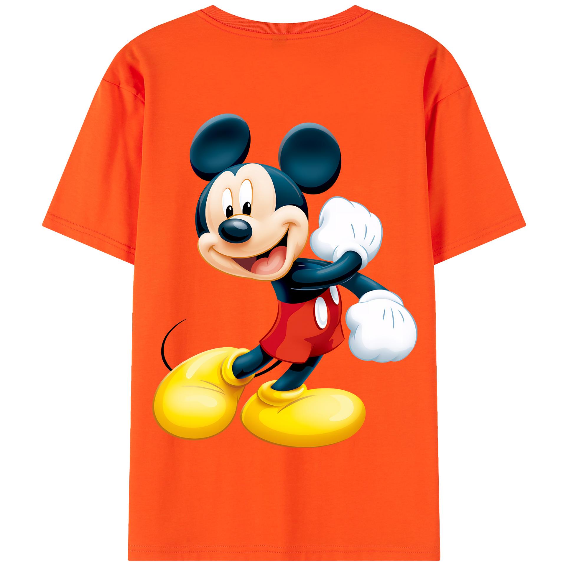 （画像用） ミッキーマウス Mickey Mouse 綿100％半袖Tシャツ（背面プリント）