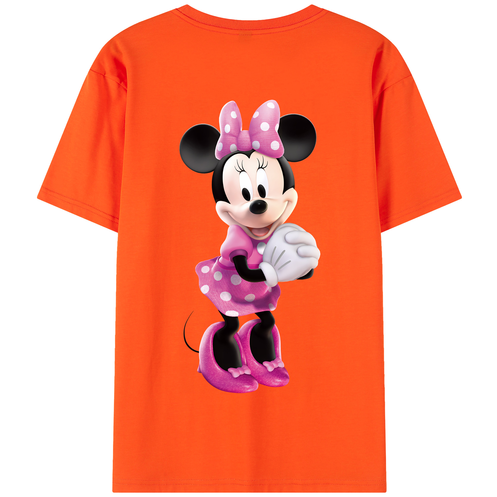 （画像用） ミッキーマウス Mickey Mouse 綿100％半袖Tシャツ（背面プリント）