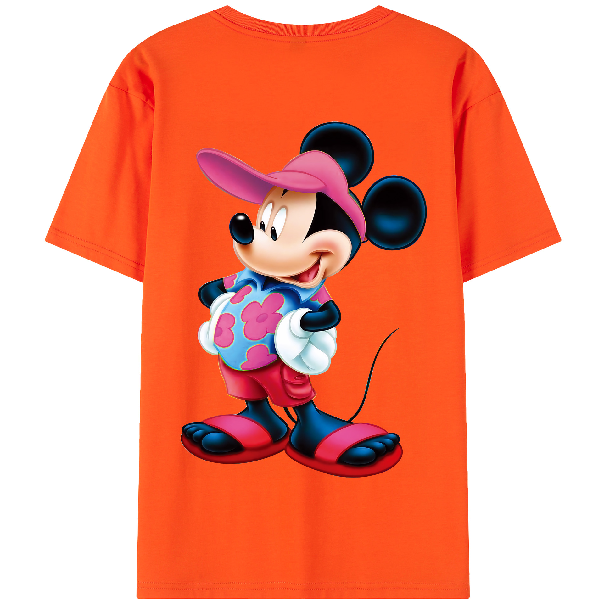 （画像用） ミッキーマウス Mickey Mouse 綿100％半袖Tシャツ（背面プリント）