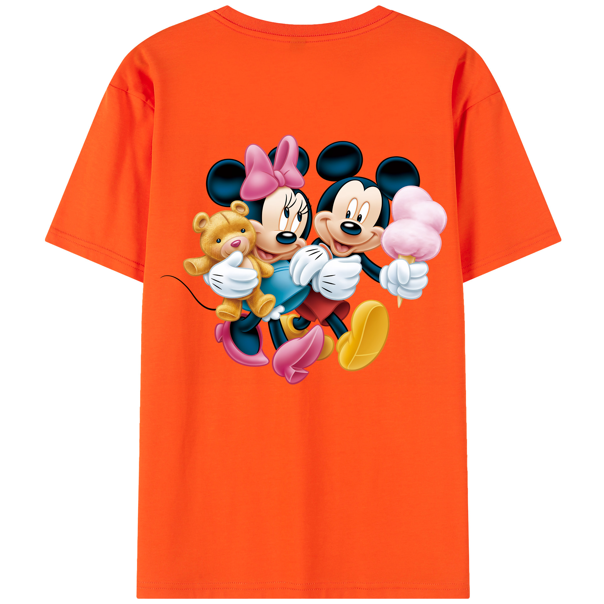 （画像用） ミッキーマウス Mickey Mouse 綿100％半袖Tシャツ（背面プリント）