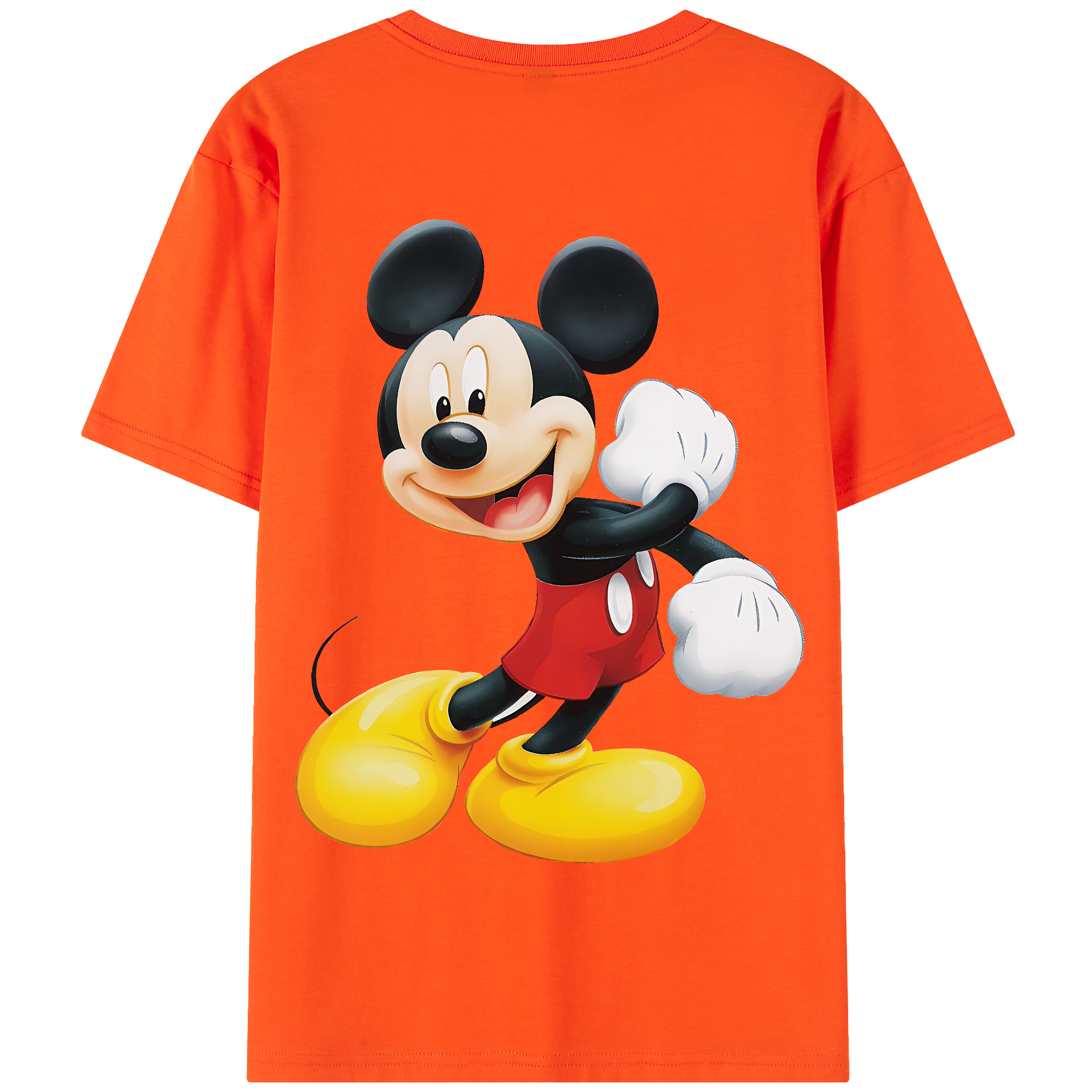 （画像用） ミッキーマウス Mickey Mouse 綿100％半袖Tシャツ（背面プリント）