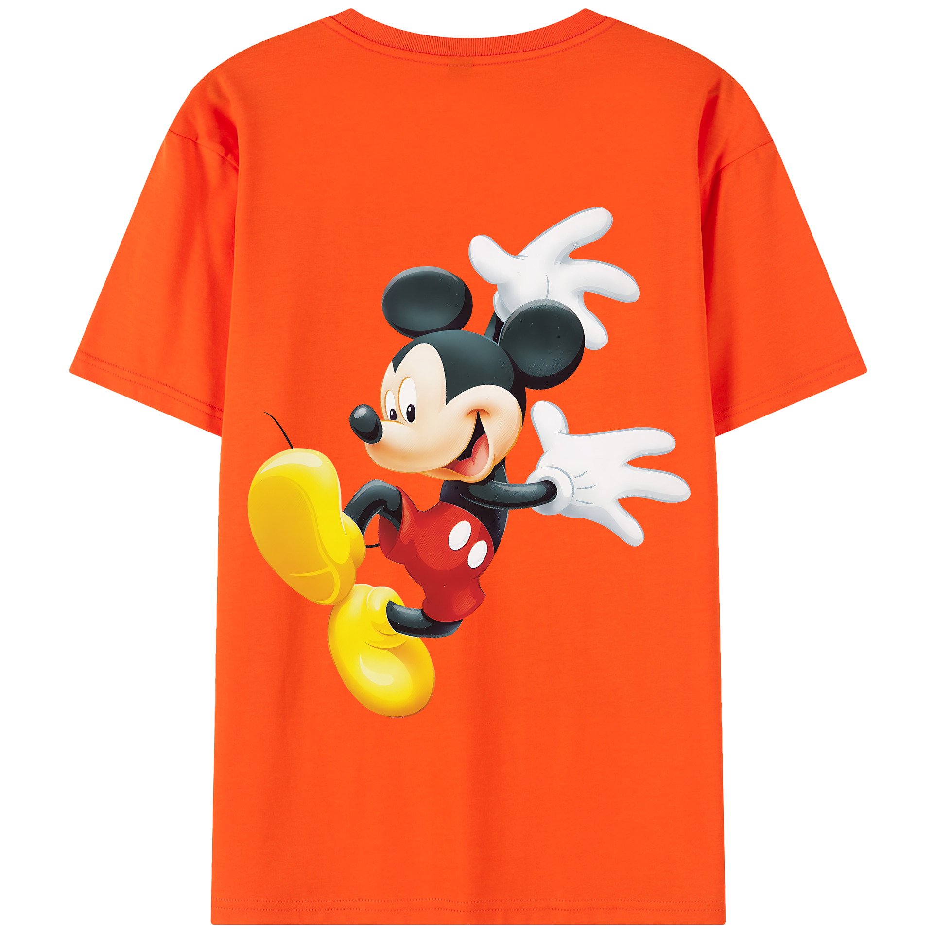 （画像用） ミッキーマウス Mickey Mouse 綿100％半袖Tシャツ（背面プリント）