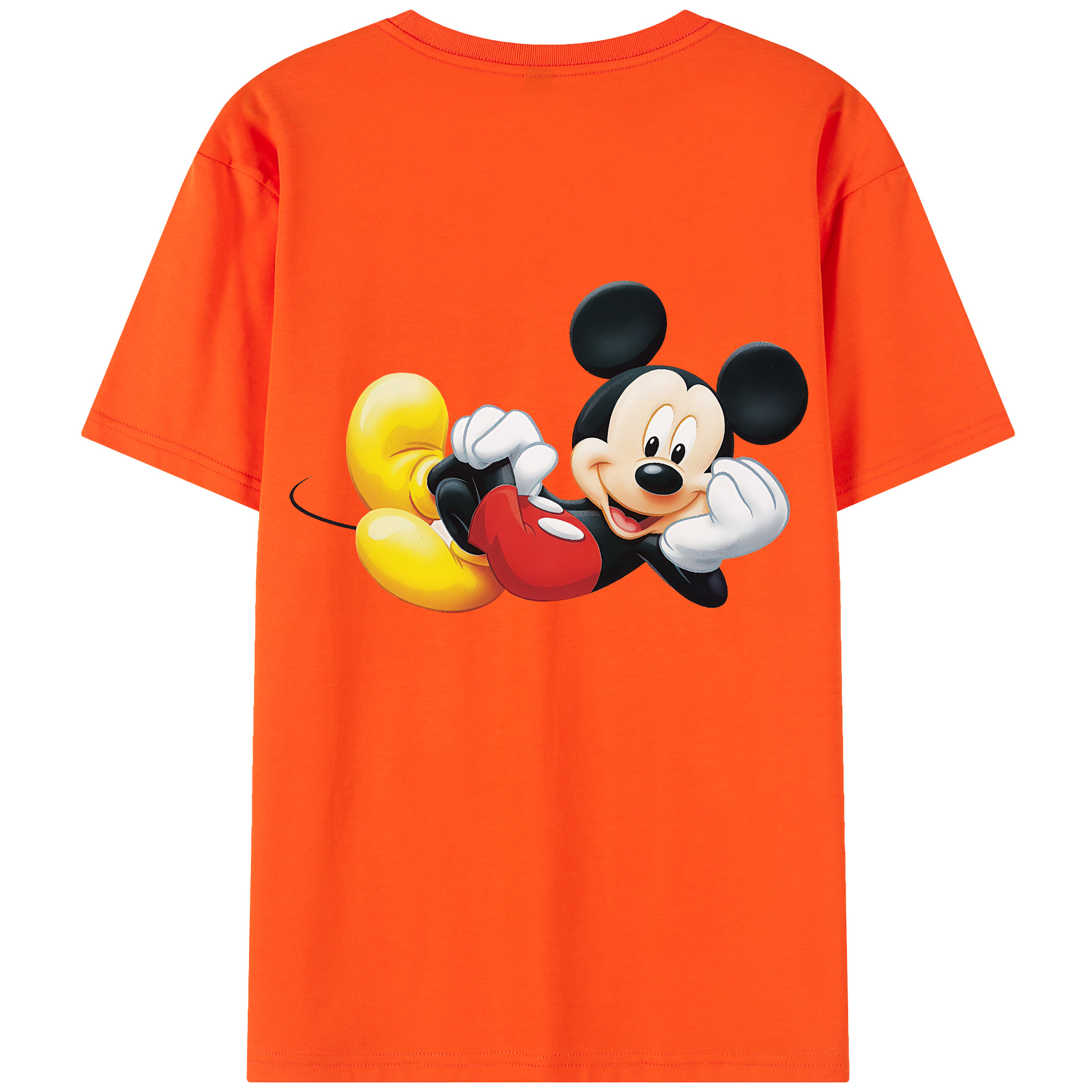 （画像用） ミッキーマウス Mickey Mouse 綿100％半袖Tシャツ（背面プリント）